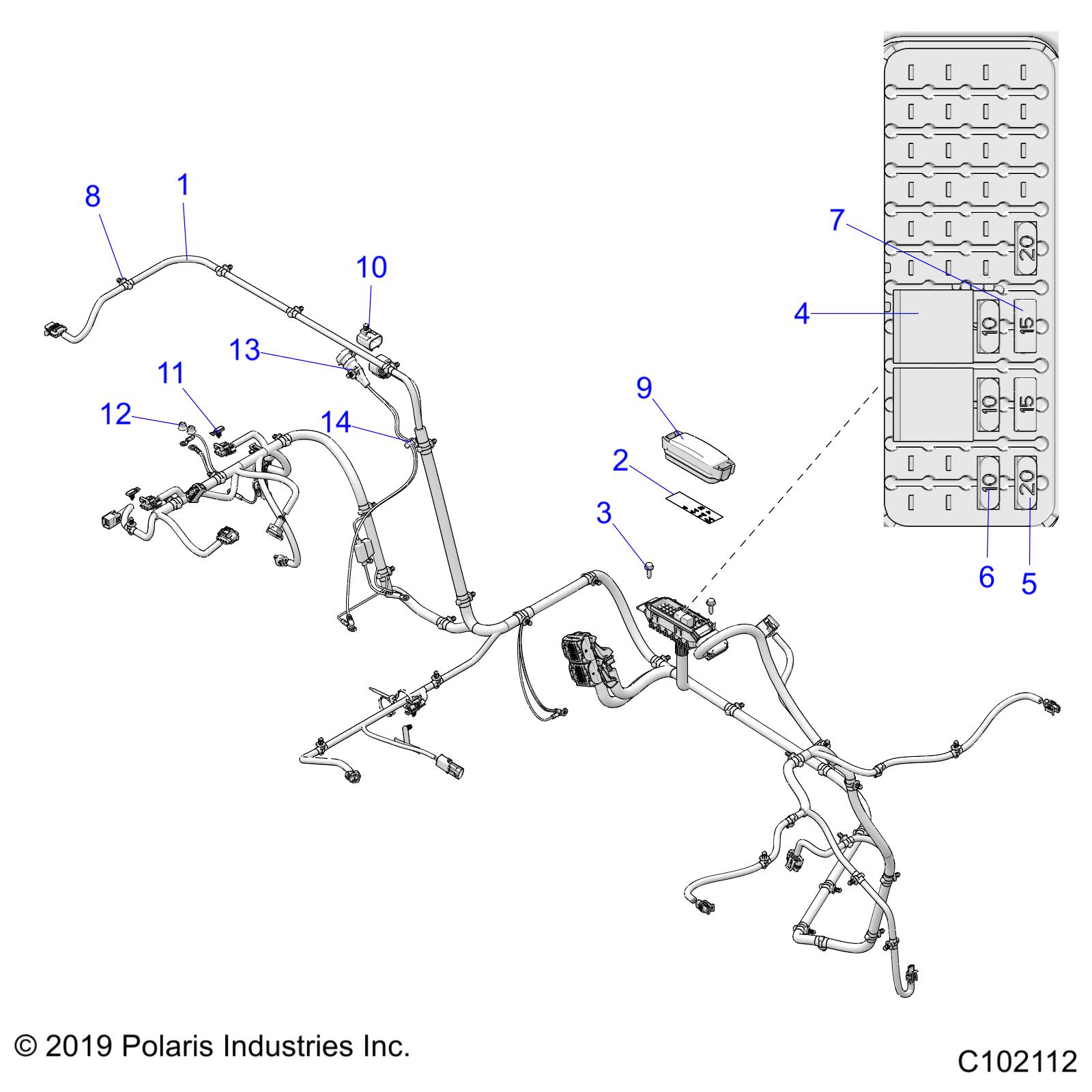 Part Number : 2415287 HARNESS-CHASSIS RGR150 EVAP