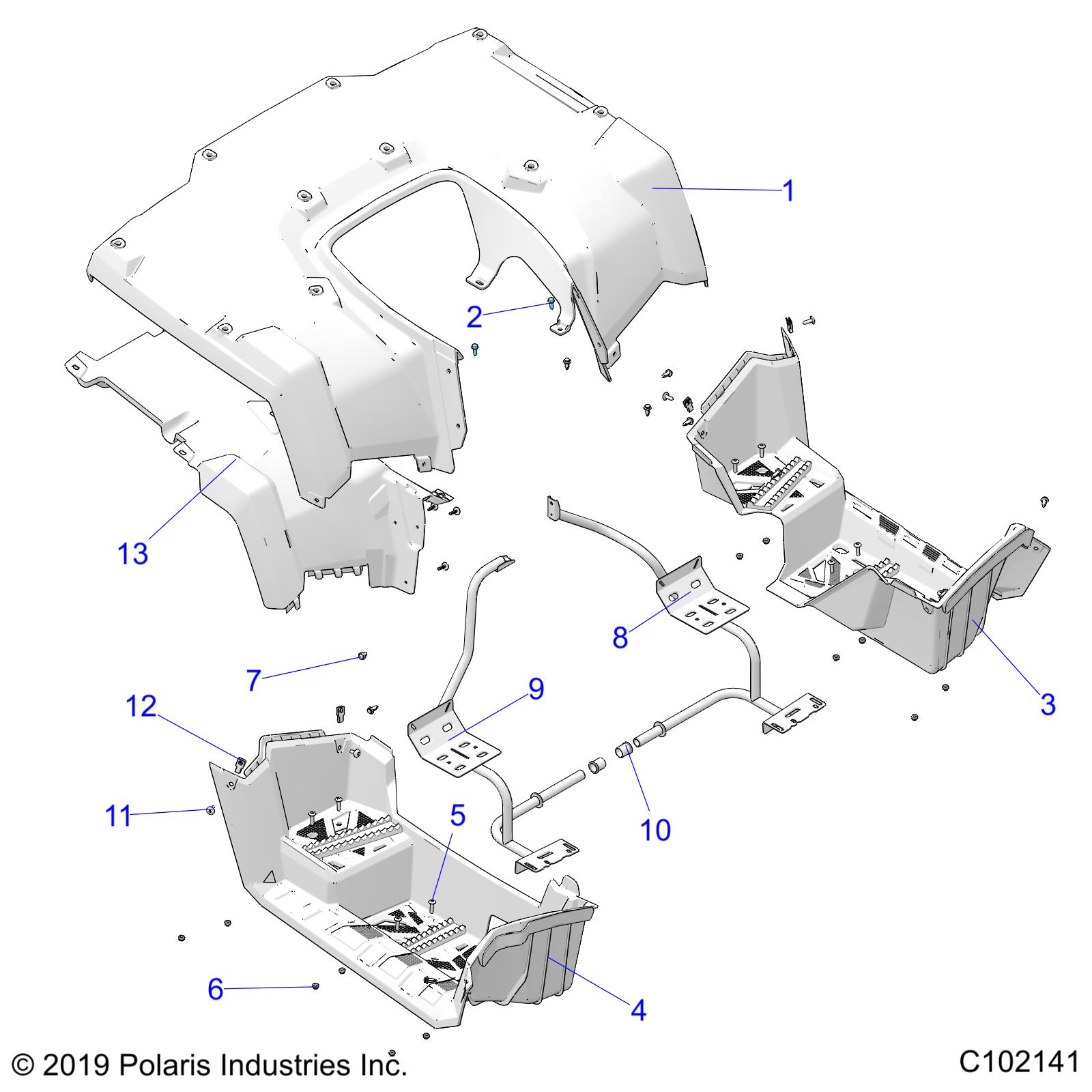 Foto diagrama Polaris que contem a peça 5451305-402
