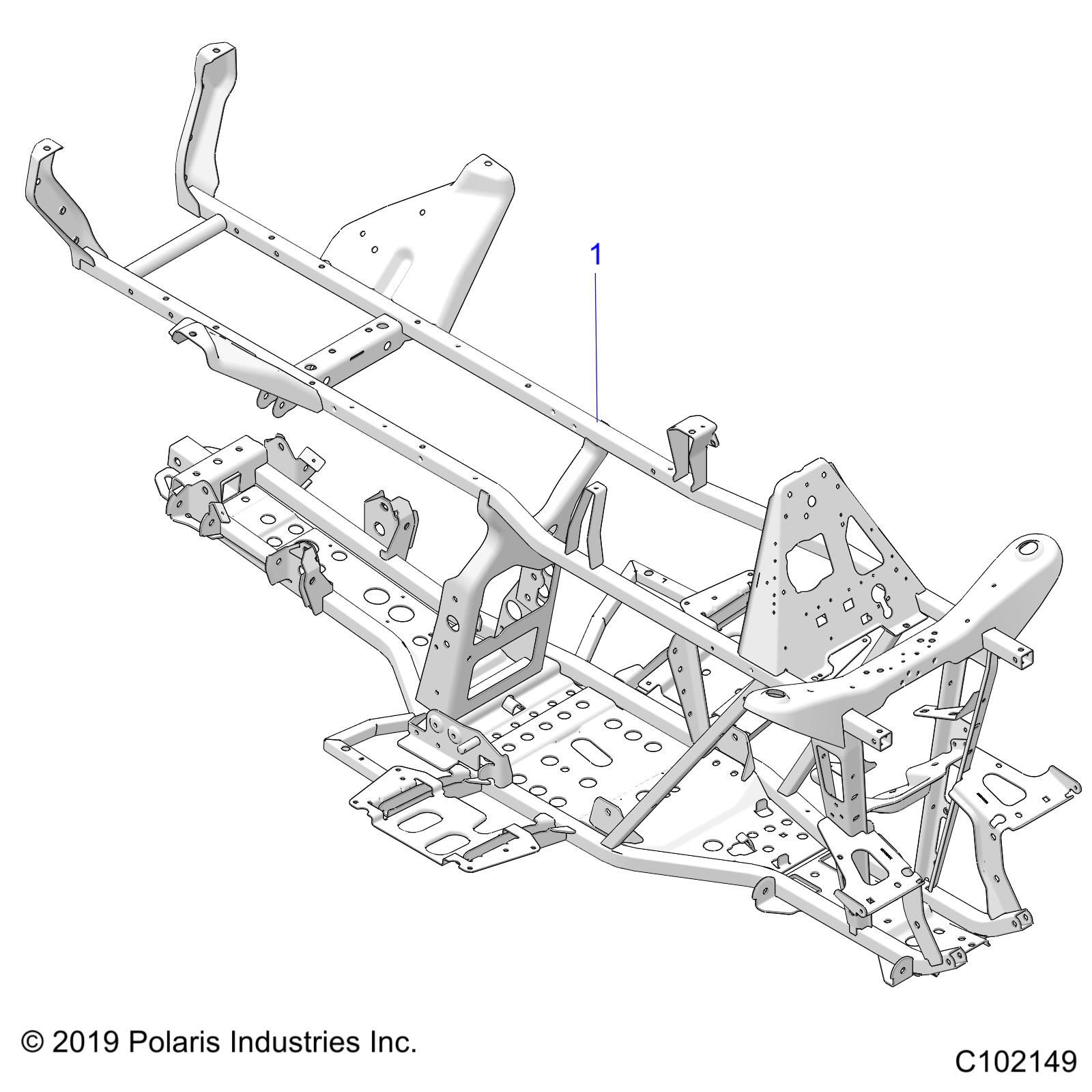 Foto diagrama Polaris que contem a peça 1024857-458