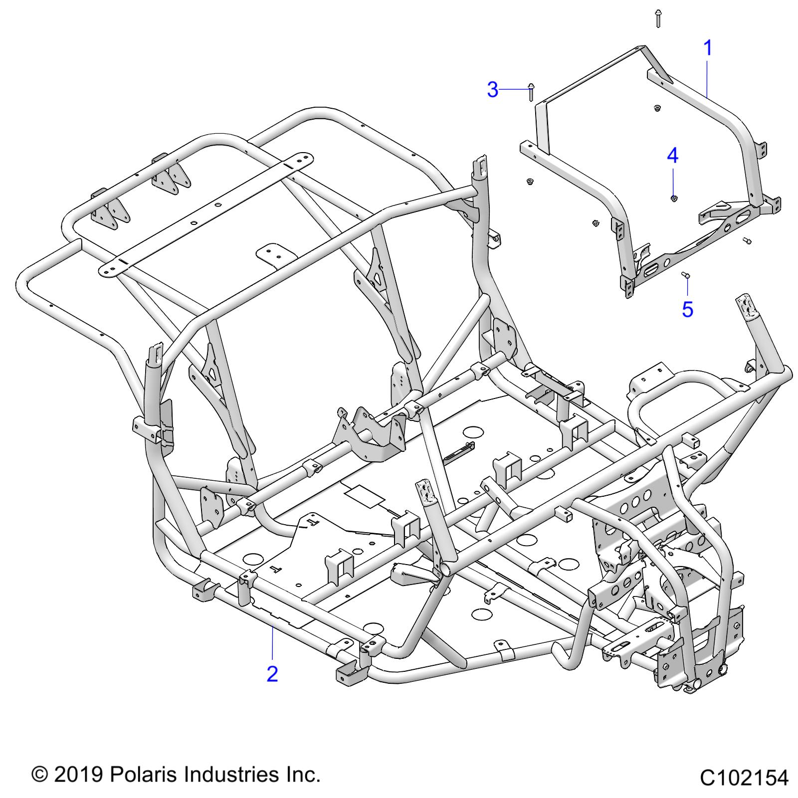 Part Number : 1025719-458 WELD-FRONT CHASSIS BLK