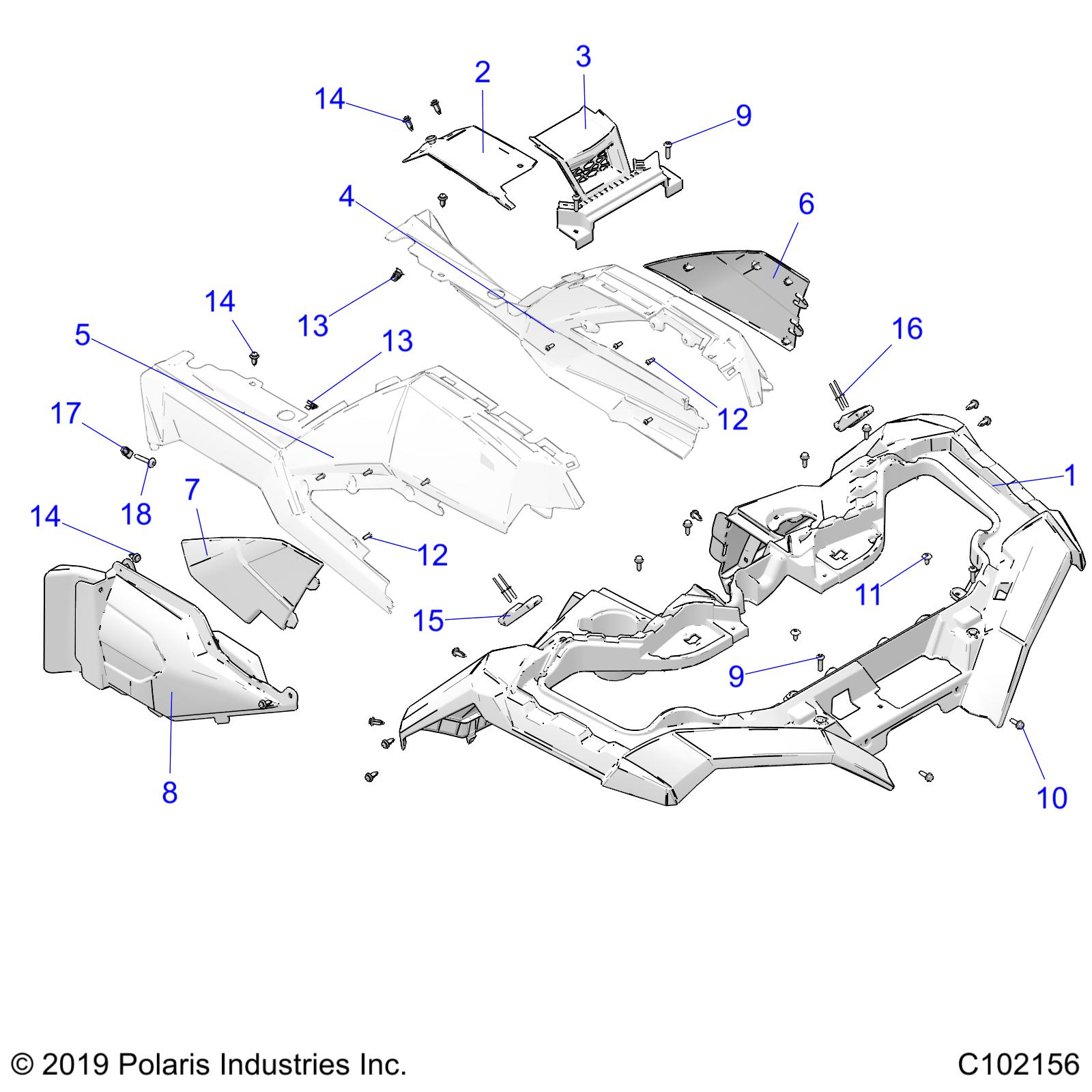 Foto diagrama Polaris que contem a peça 5452926-070