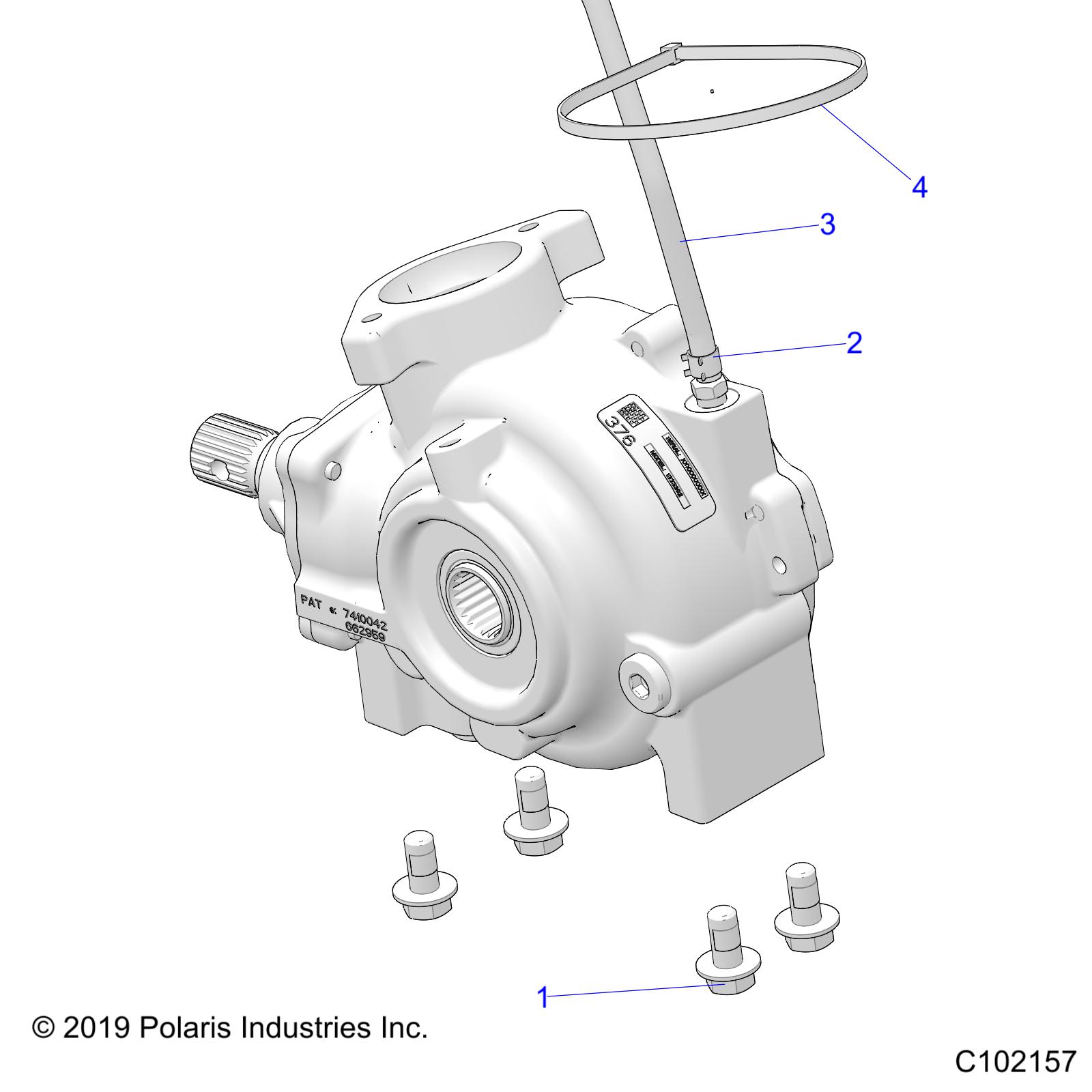 Foto diagrama Polaris que contem a peça 7080307