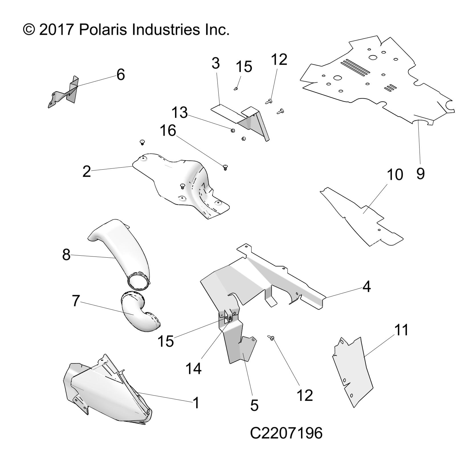 Part Number : 2636626 EXHASUT COVER SHIELD ASSEMBLY