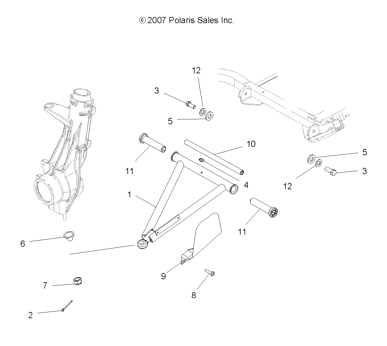 Foto diagrama Polaris que contem a peça 2202284-216