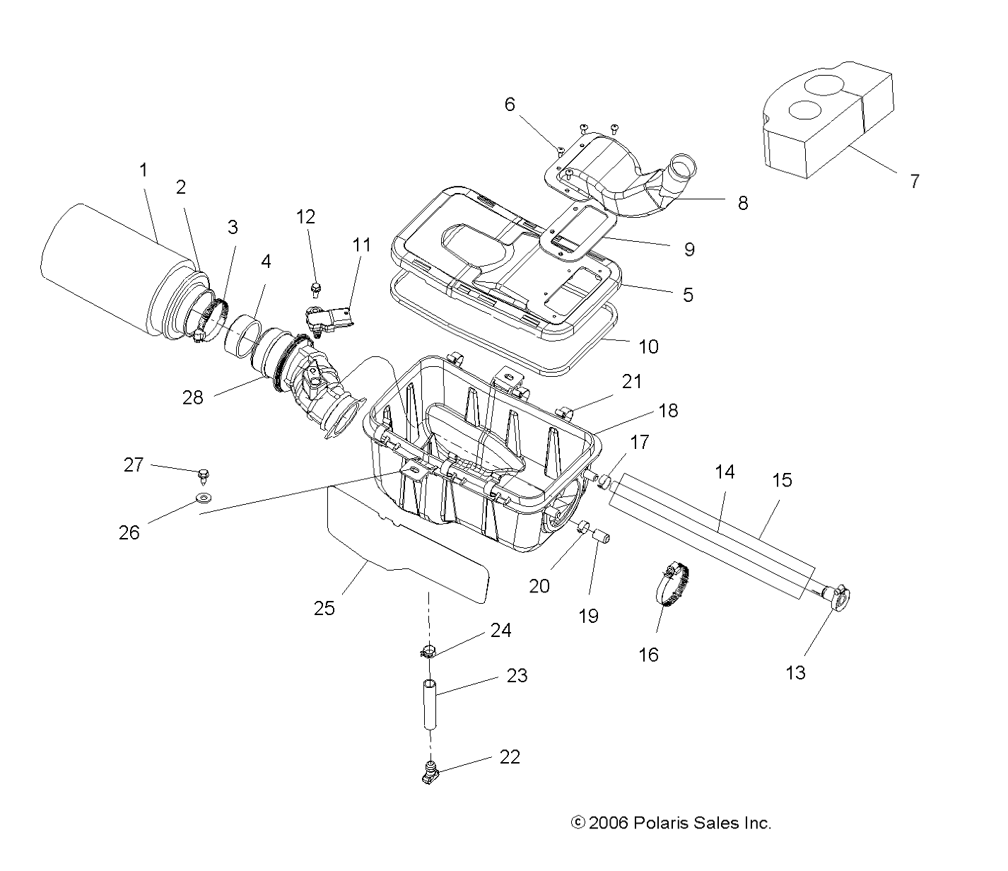 Foto diagrama Polaris que contem a peça 5436938