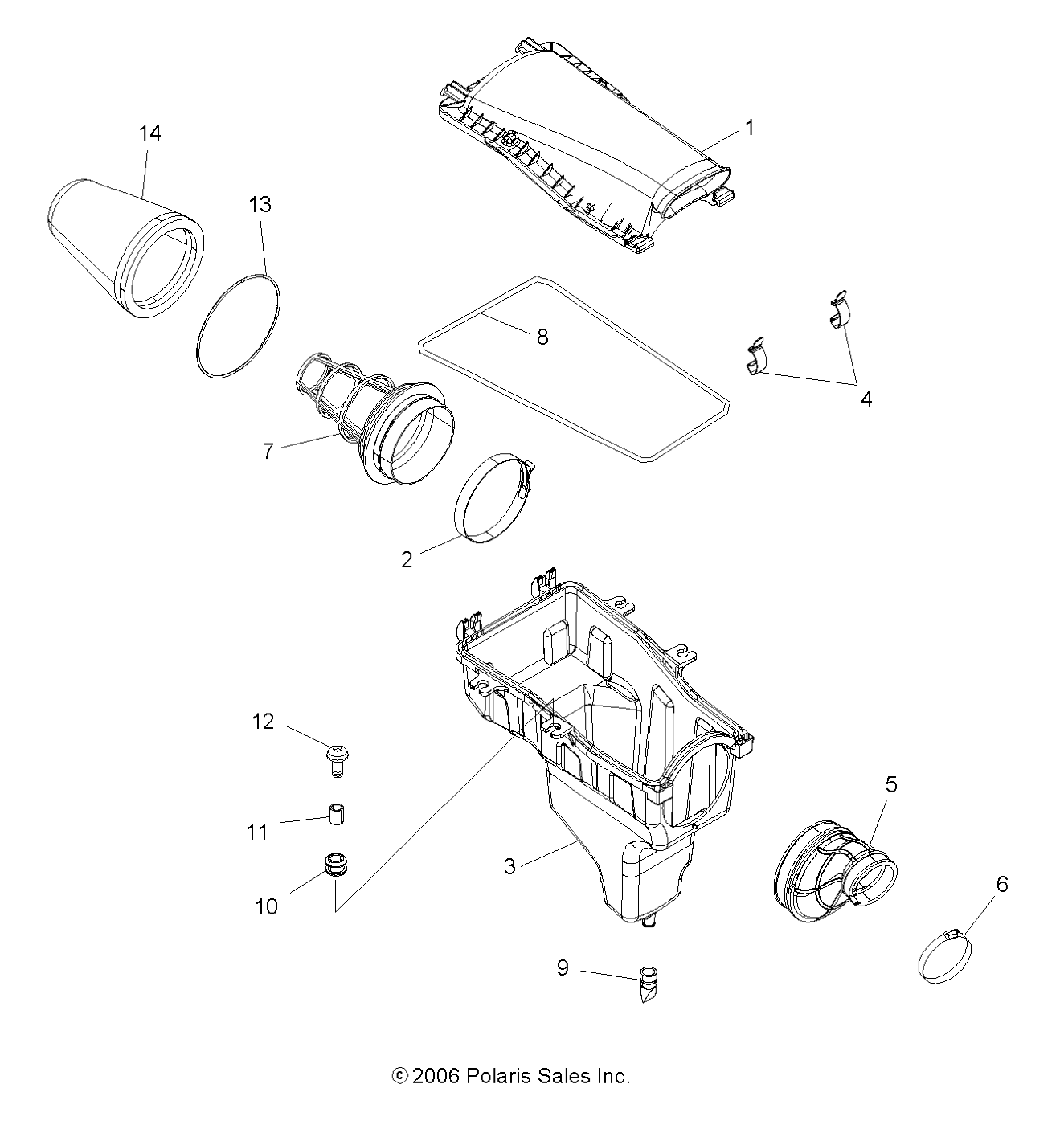 Part Number : 5437011 AIRBOX AND CARBURETOR DUCT