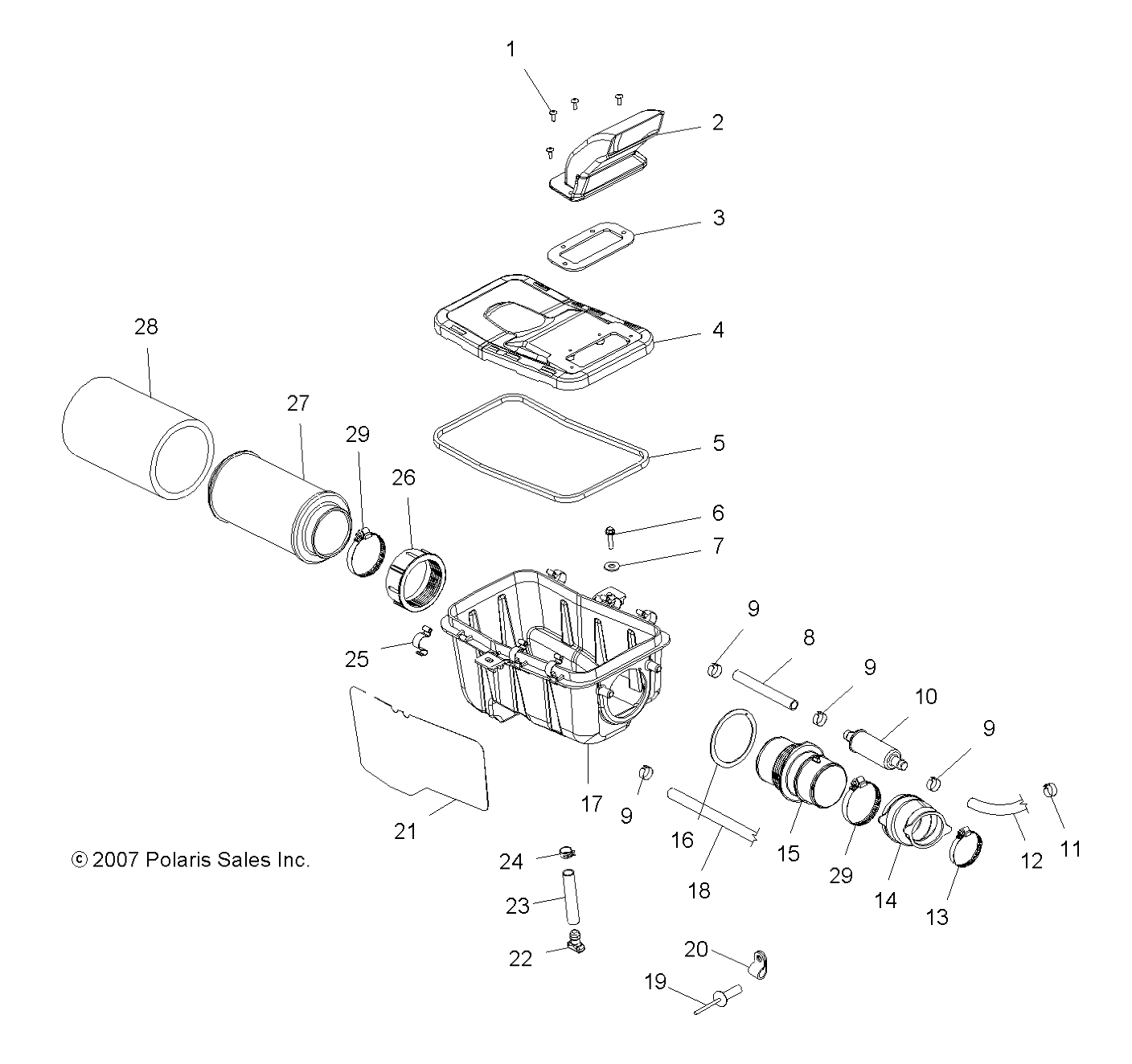 Foto diagrama Polaris que contem a peça 5830128