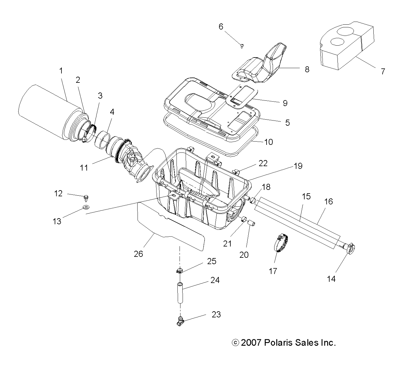 Foto diagrama Polaris que contem a peça 5412615