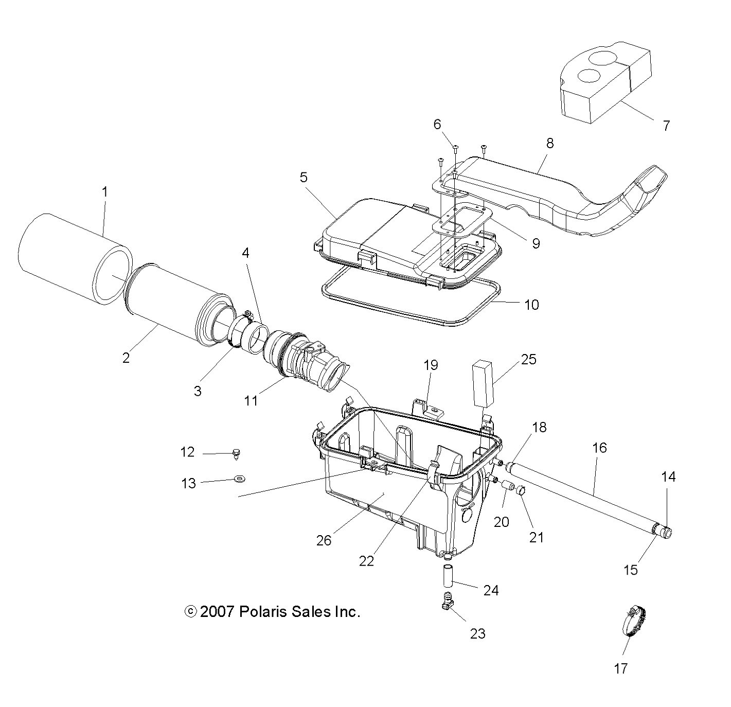 Foto diagrama Polaris que contem a peça 5412842