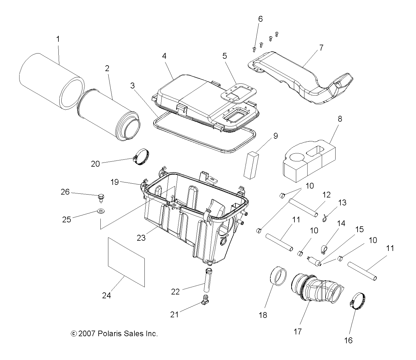 Foto diagrama Polaris que contem a peça 5812771