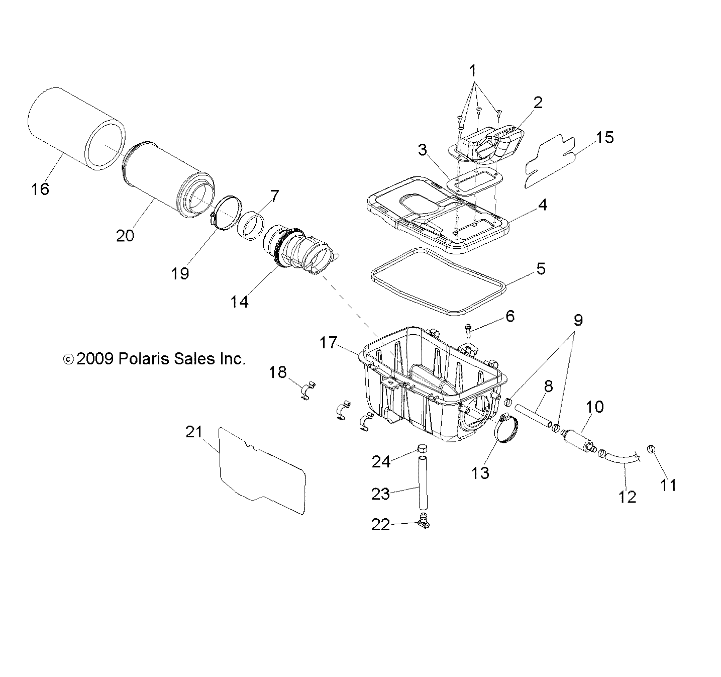 Foto diagrama Polaris que contem a peça 5411847