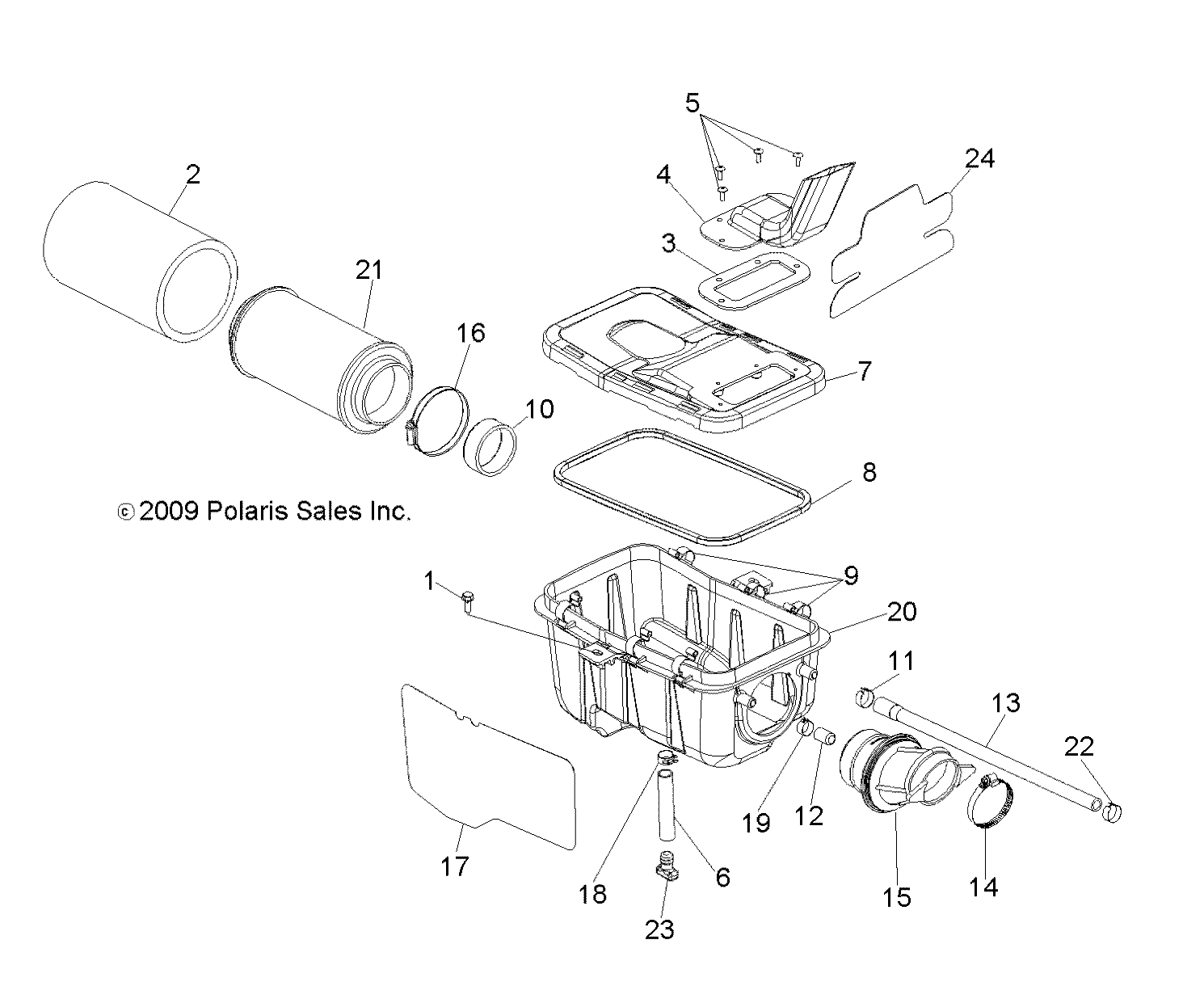 Foto diagrama Polaris que contem a peça 5411866