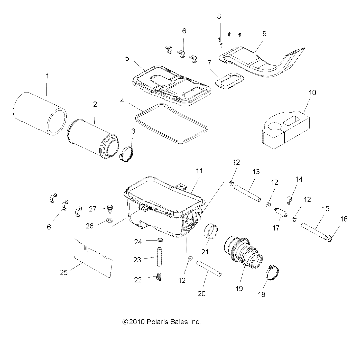 Foto diagrama Polaris que contem a peça 5413614