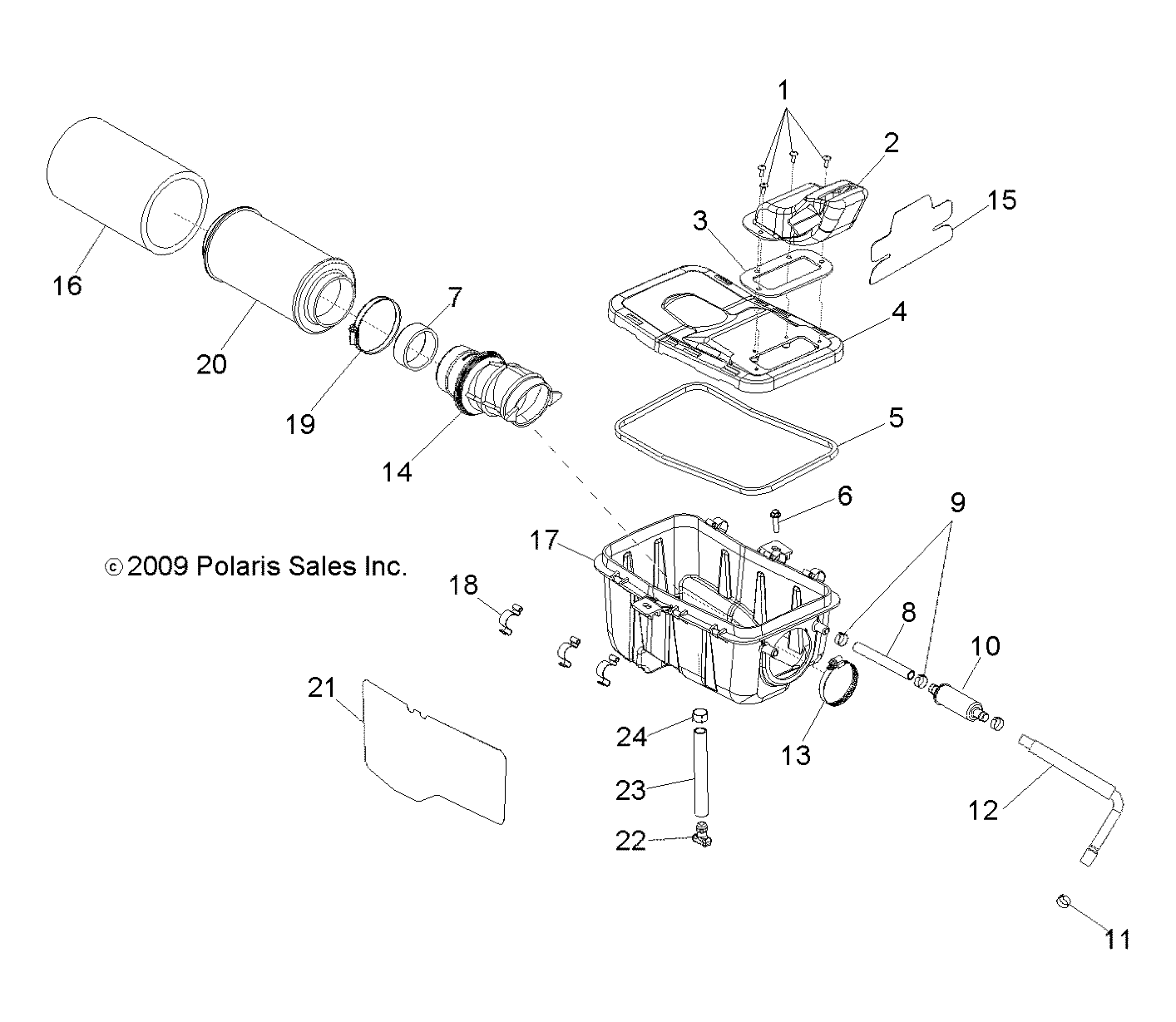 Foto diagrama Polaris que contem a peça 5438032