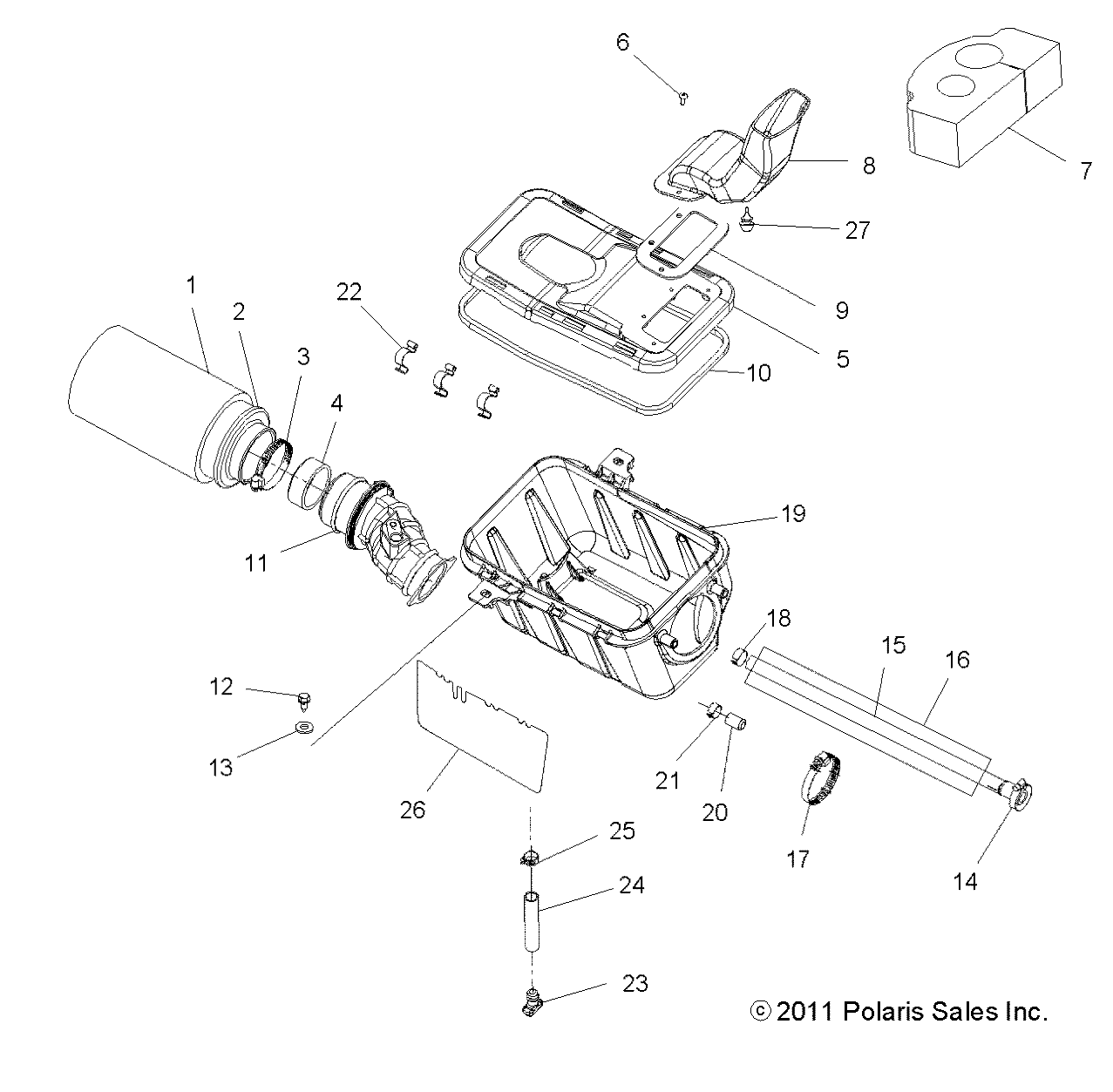 Foto diagrama Polaris que contem a peça 5438625