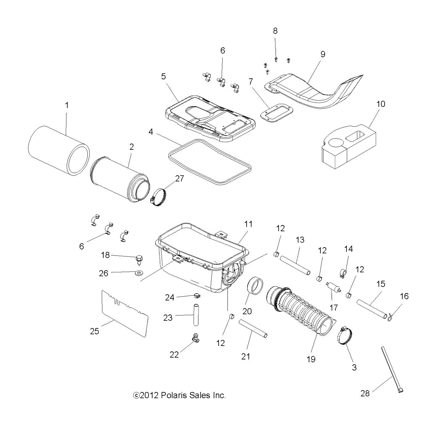 Foto diagrama Polaris que contem a peça 5813652