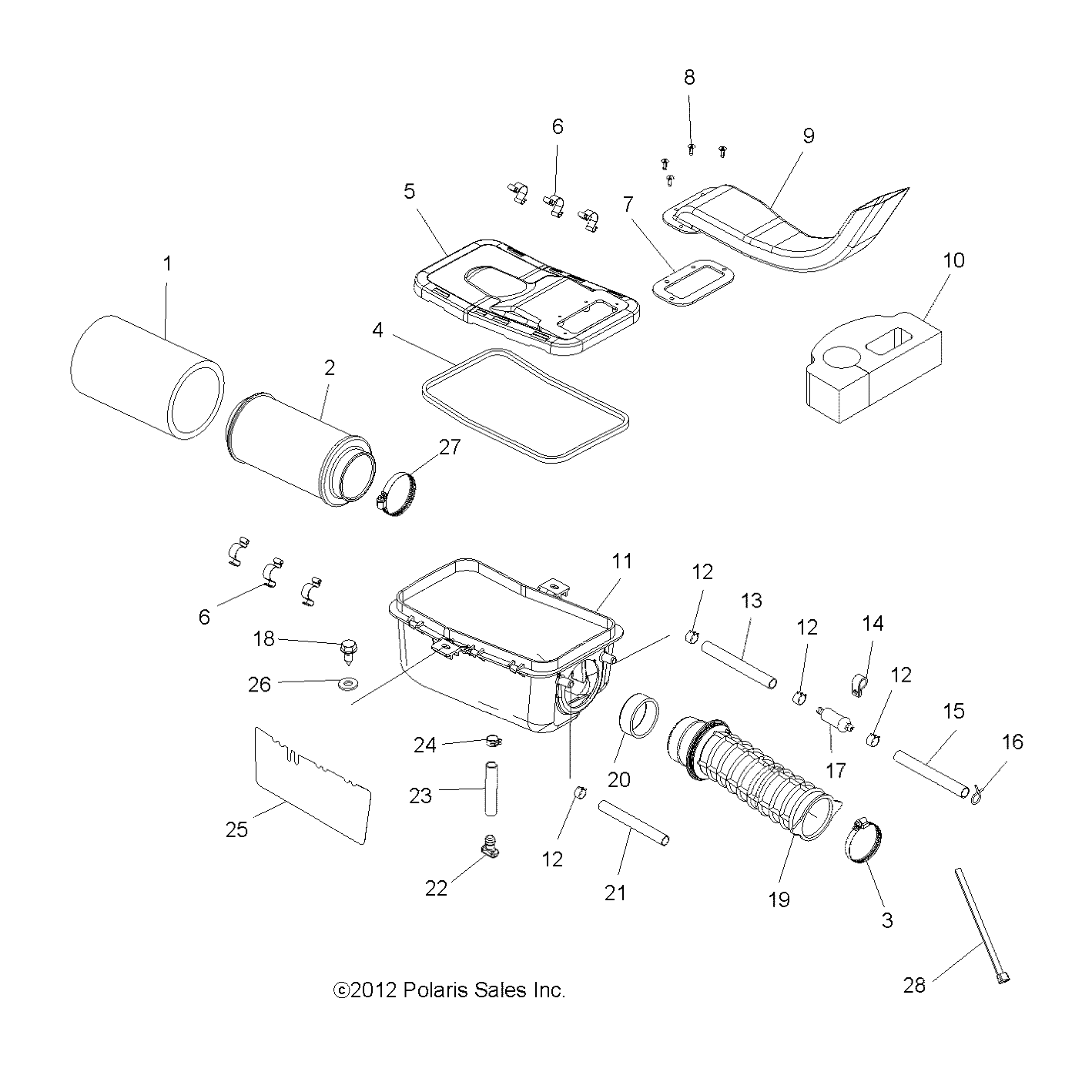 Foto diagrama Polaris que contem a peça 8450073-600