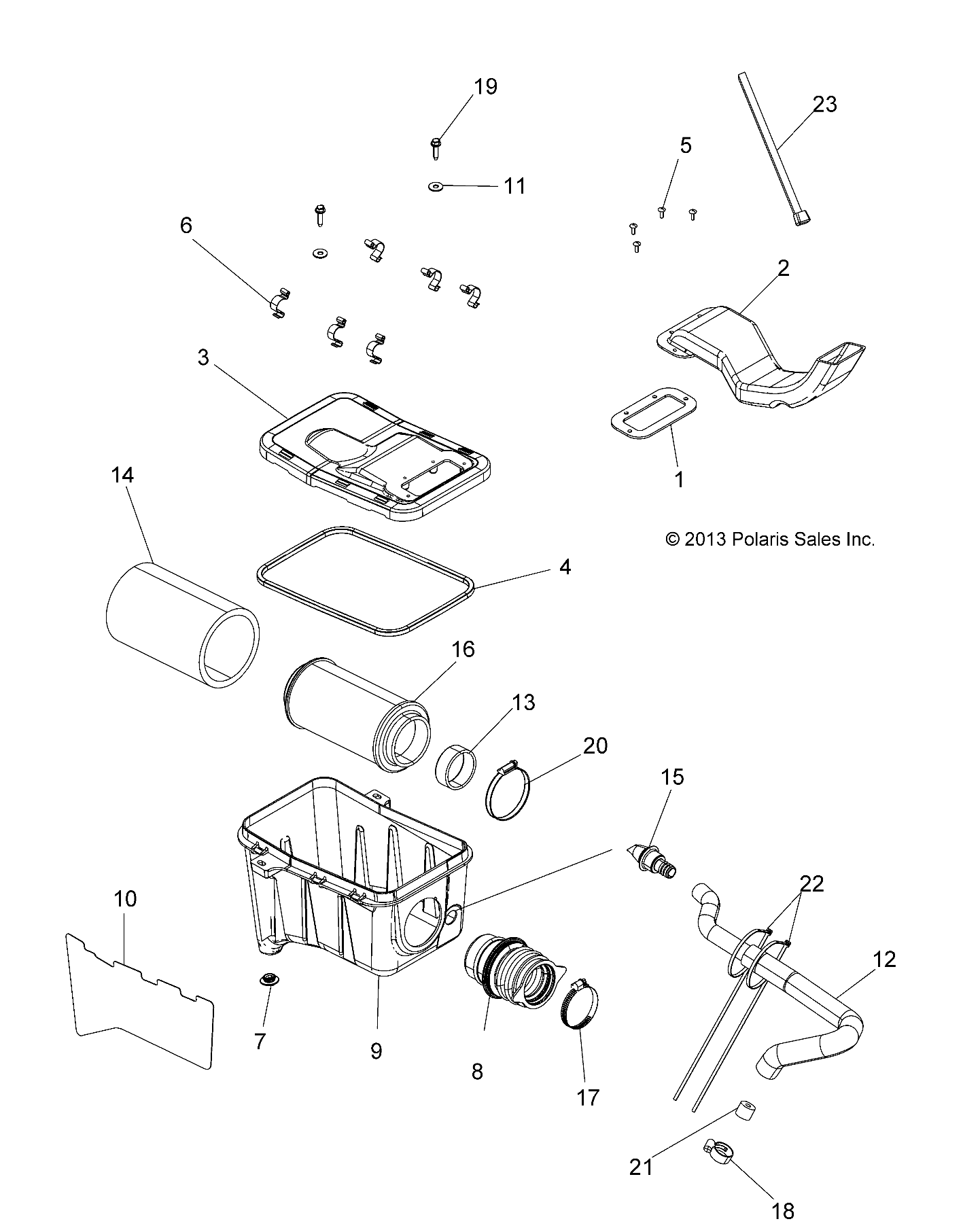 Foto diagrama Polaris que contem a peça 1240817