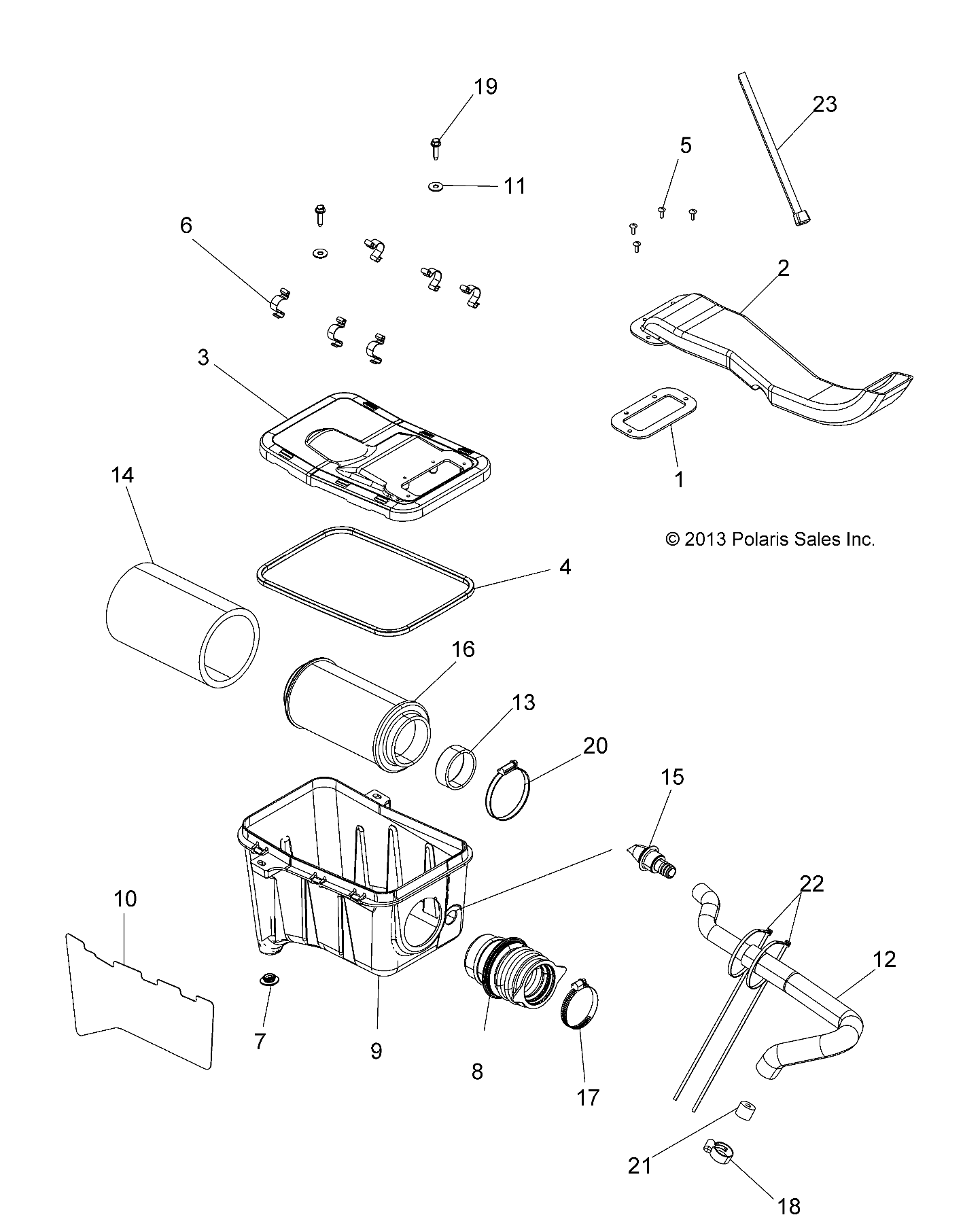 Part Number : 5450387 AIR INTAKE BOX  SPORTSMAN