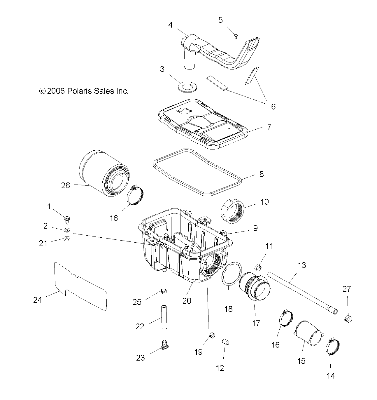 Foto diagrama Polaris que contem a peça 5433767