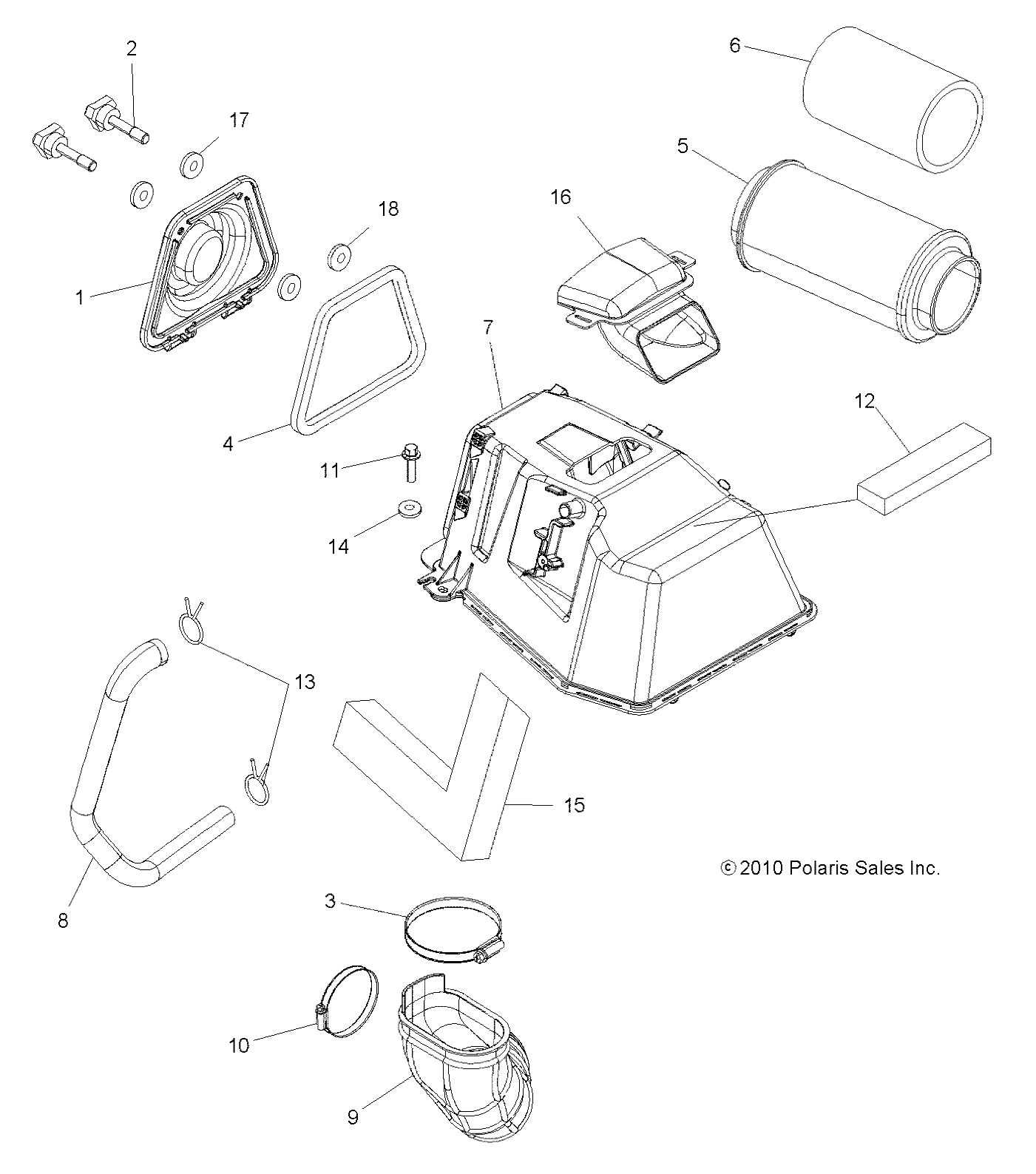 Foto diagrama Polaris que contem a peça 7081619