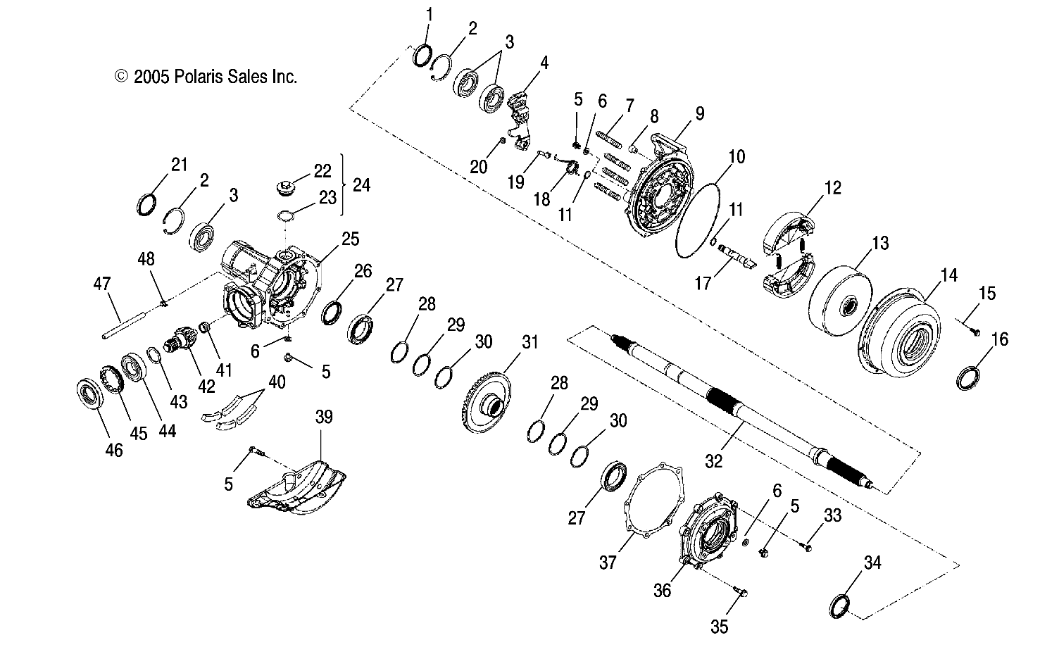 Foto diagrama Polaris que contem a peça 0452698