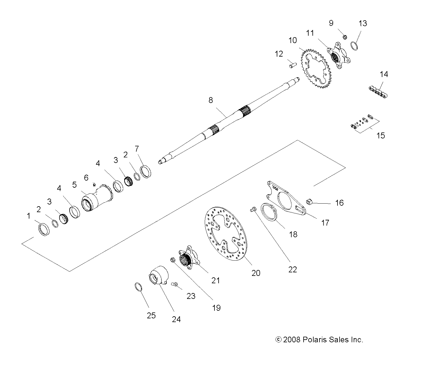 Foto diagrama Polaris que contem a peça 3222152