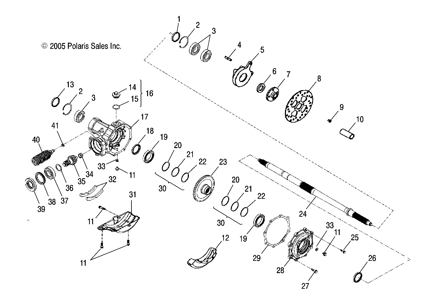 Foto diagrama Polaris que contem a peça 0452900