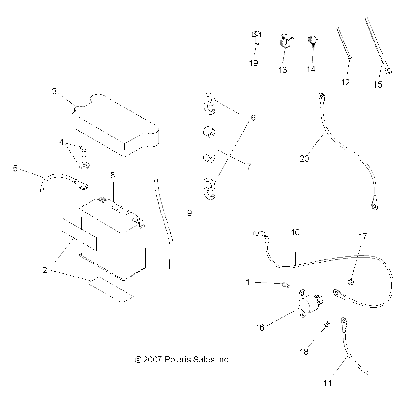 Foto diagrama Polaris que contem a peça 4010132