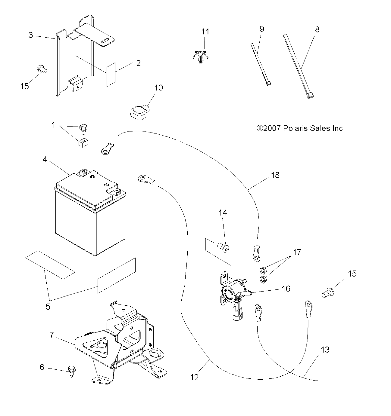 Foto diagrama Polaris que contem a peça 4011360