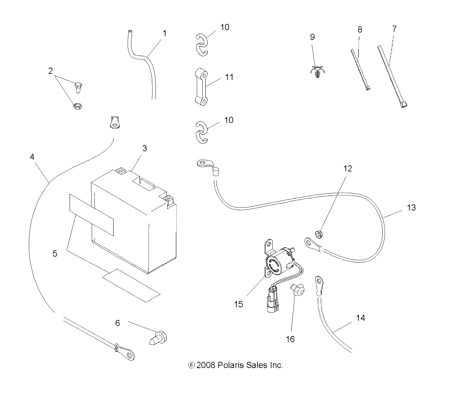 Foto diagrama Polaris que contem a peça 2200361