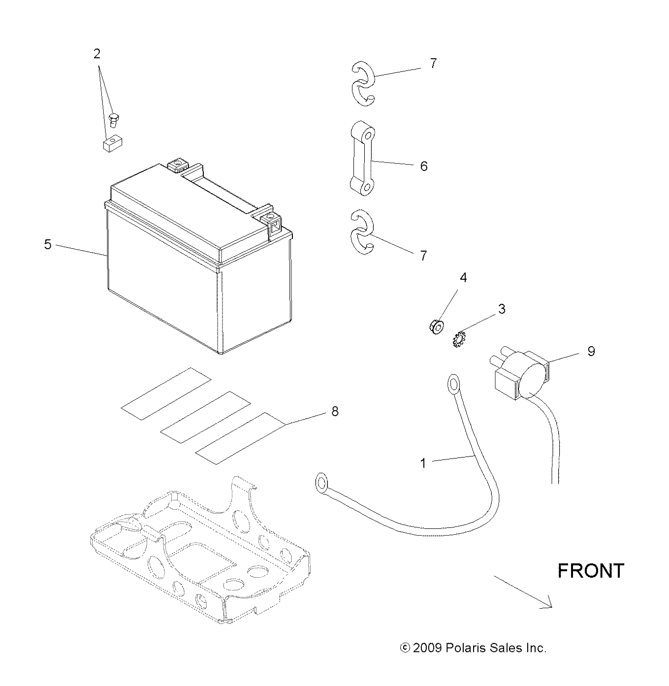 Foto diagrama Polaris que contem a peça 5410608