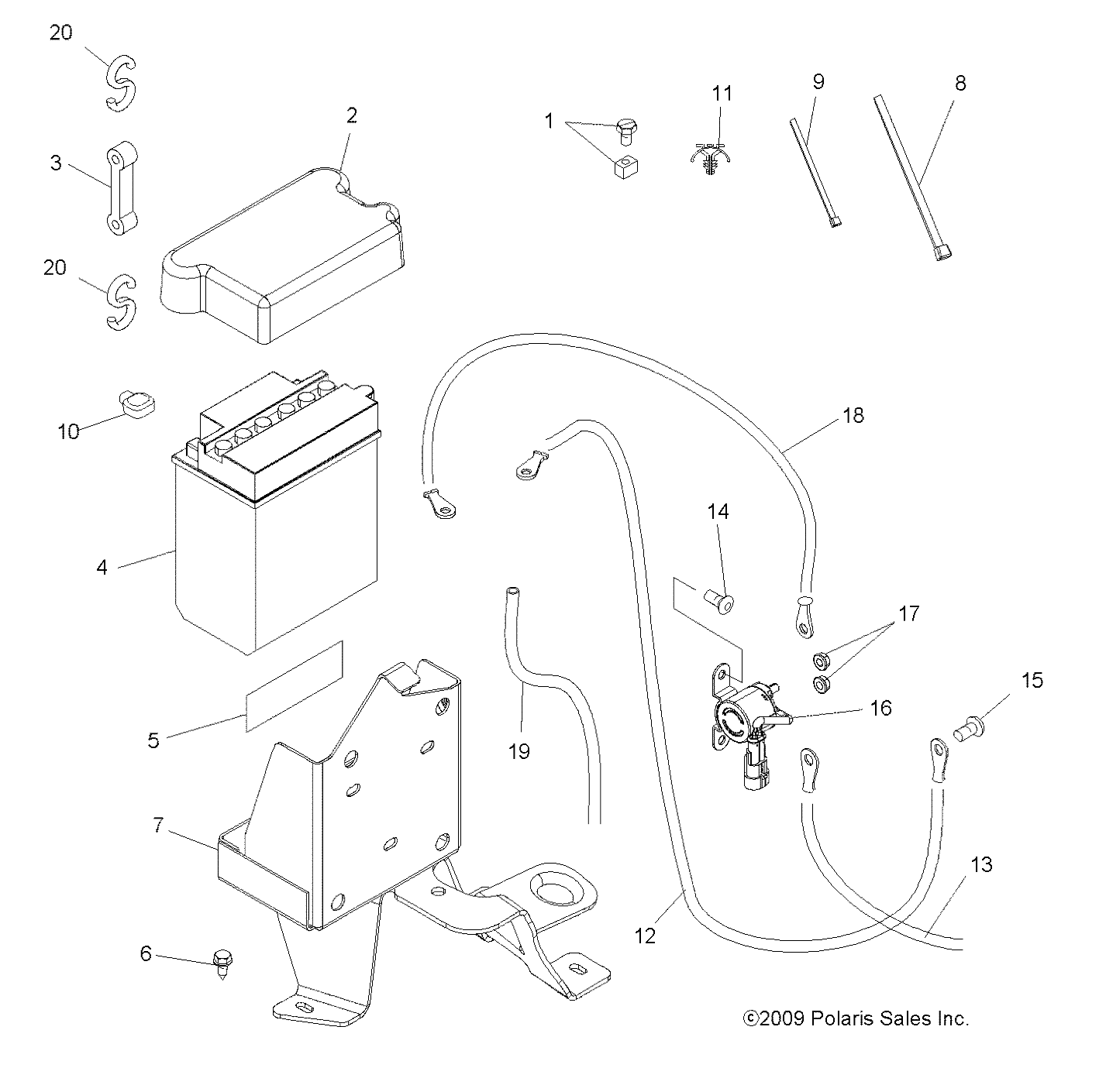 Part Number : 4012867 CABLE-BAT/SOLENOID 14  RED