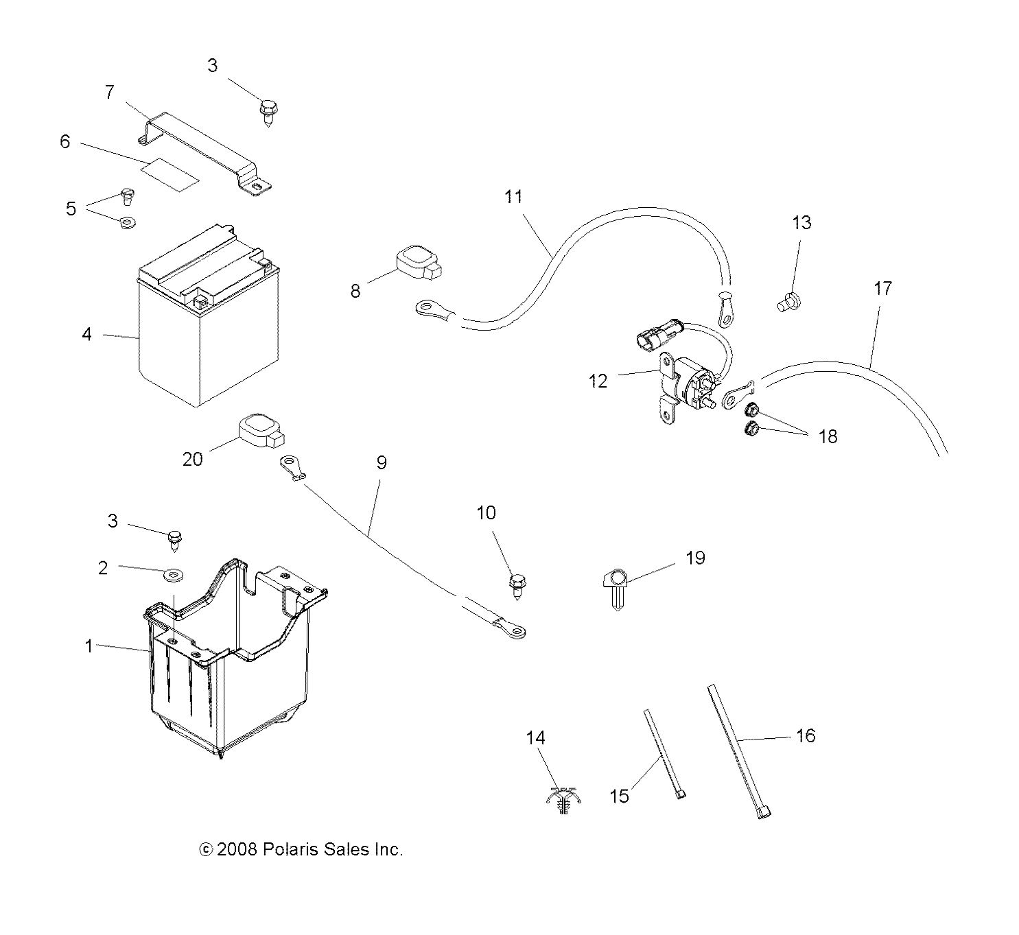 Foto diagrama Polaris que contem a peça 5413458