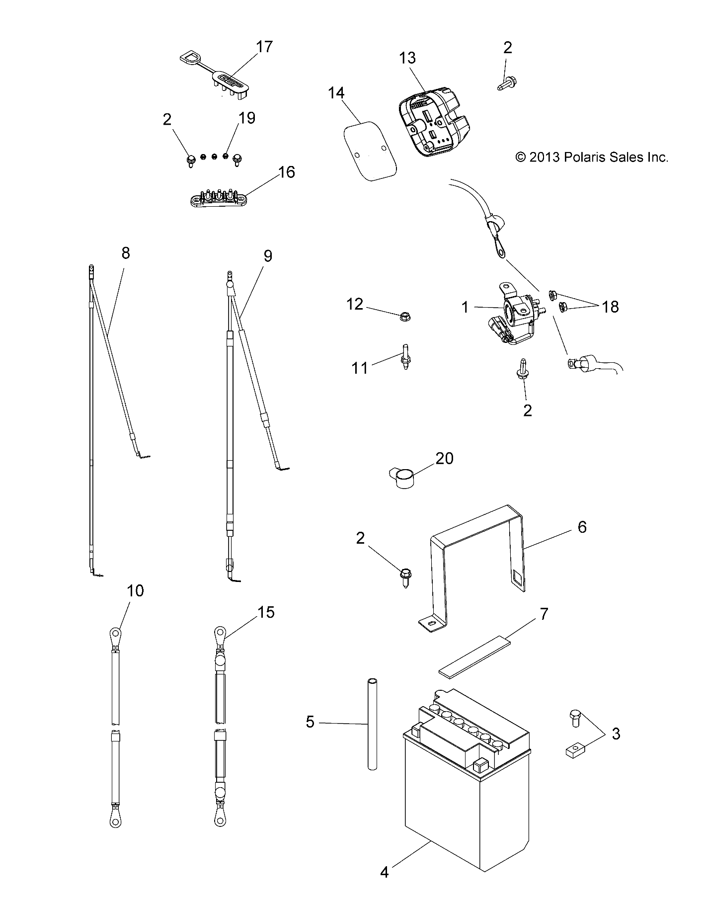 Foto diagrama Polaris que contem a peça 4013904