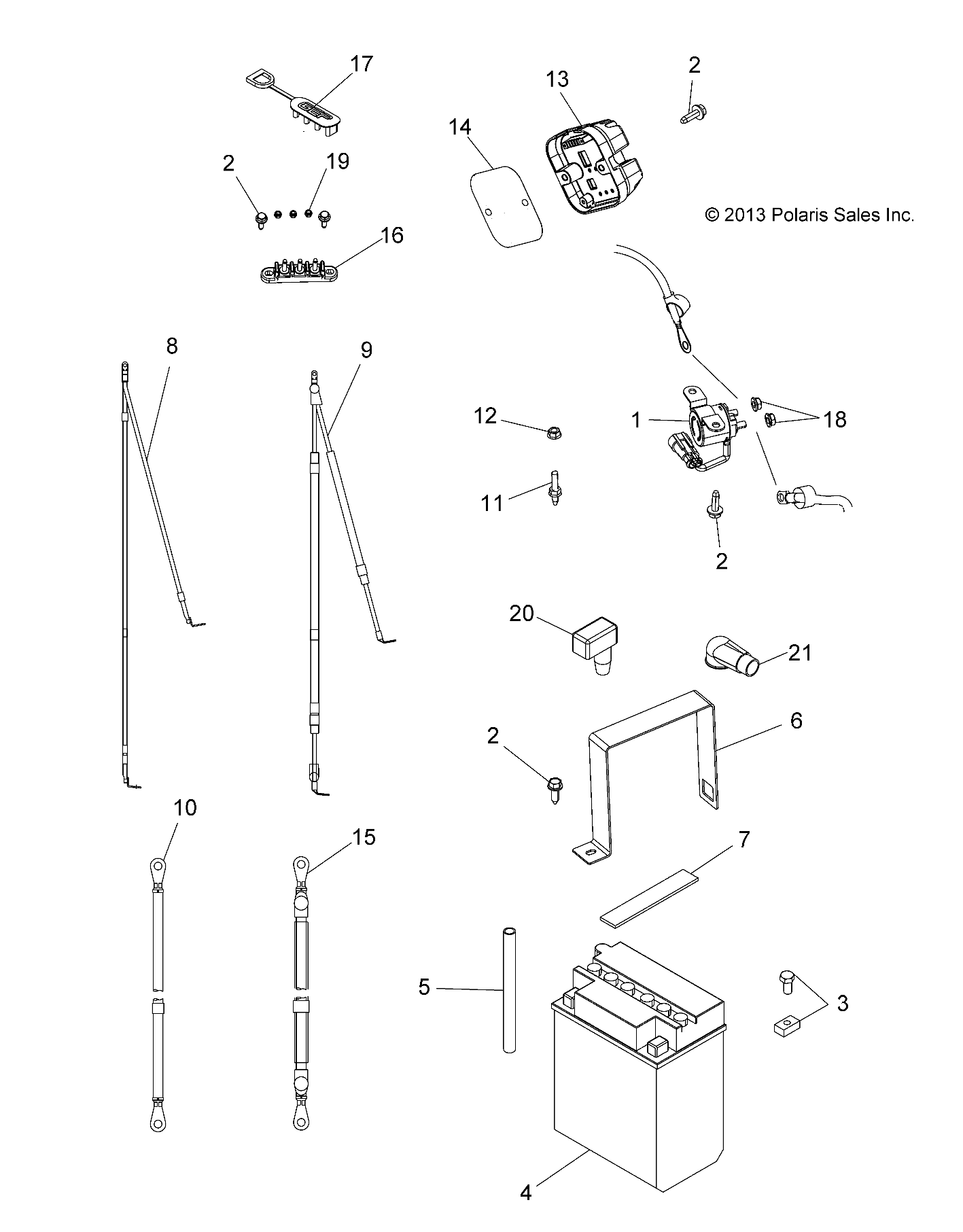 Part Number : 4014836 BOOT-BATTERY RED