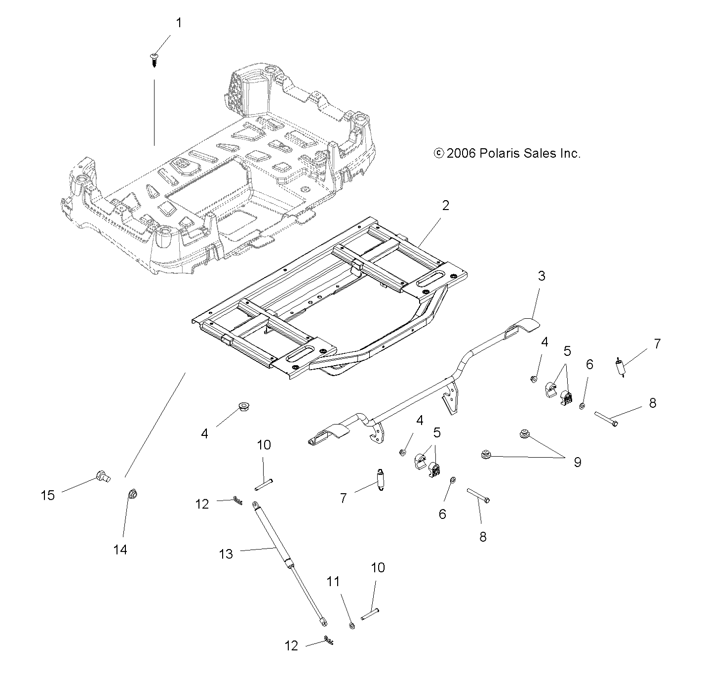 Foto diagrama Polaris que contem a peça 7042268