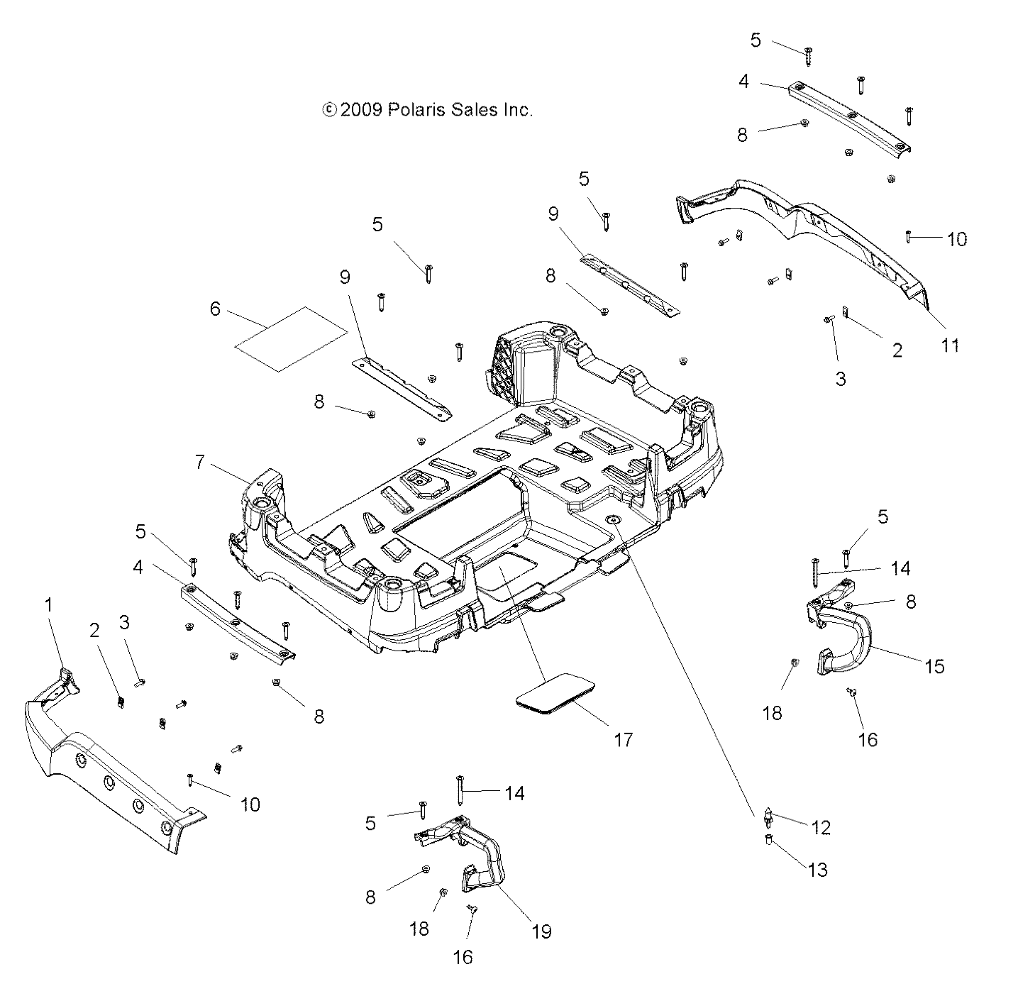 Foto diagrama Polaris que contem a peça 5436261