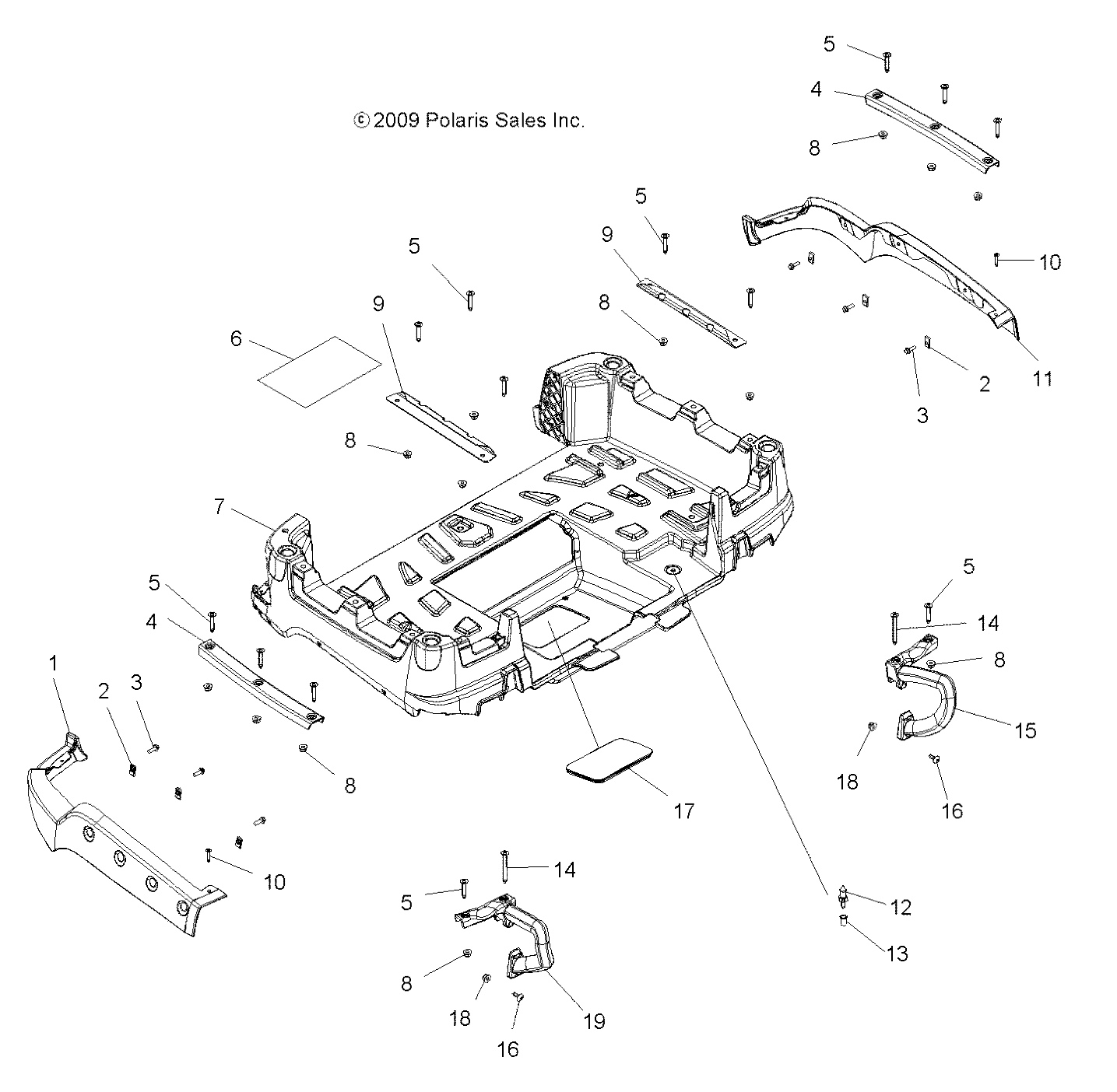 Foto diagrama Polaris que contem a peça 5436262