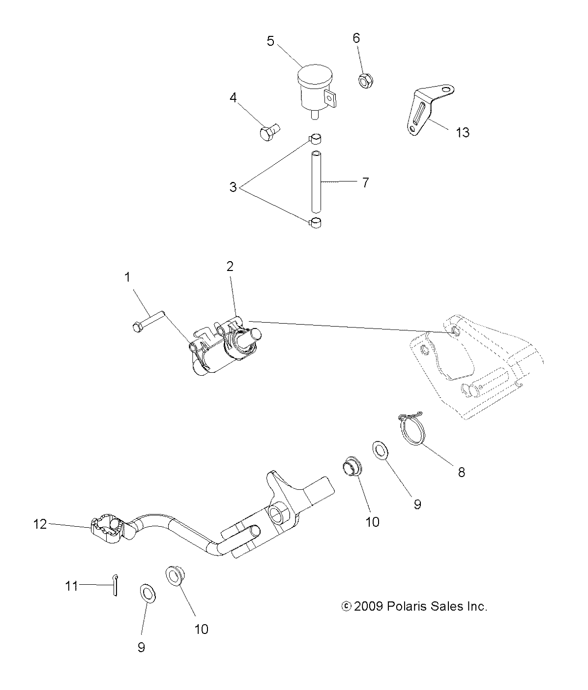 Foto diagrama Polaris que contem a peça 7518470