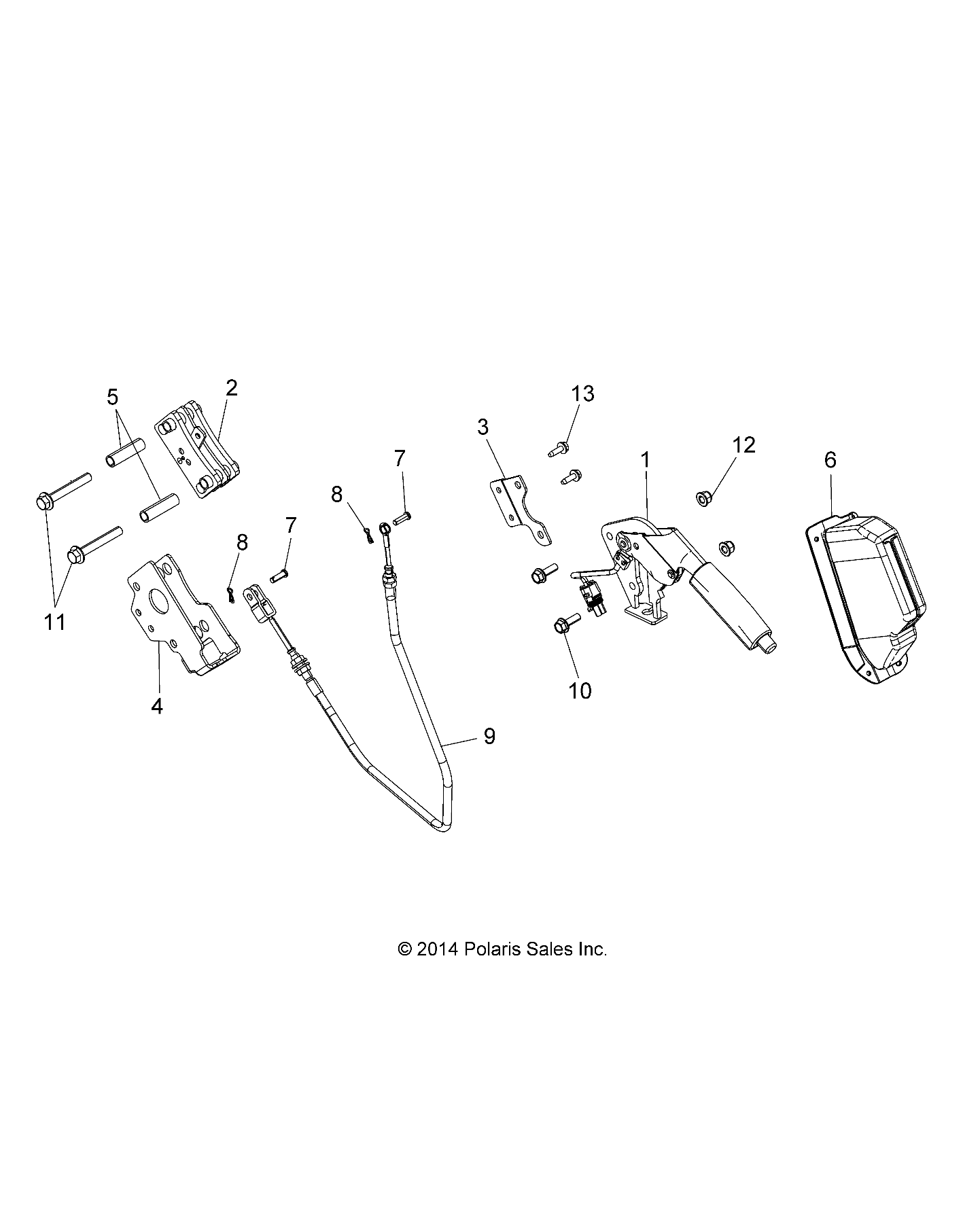 Foto diagrama Polaris que contem a peça 5336804