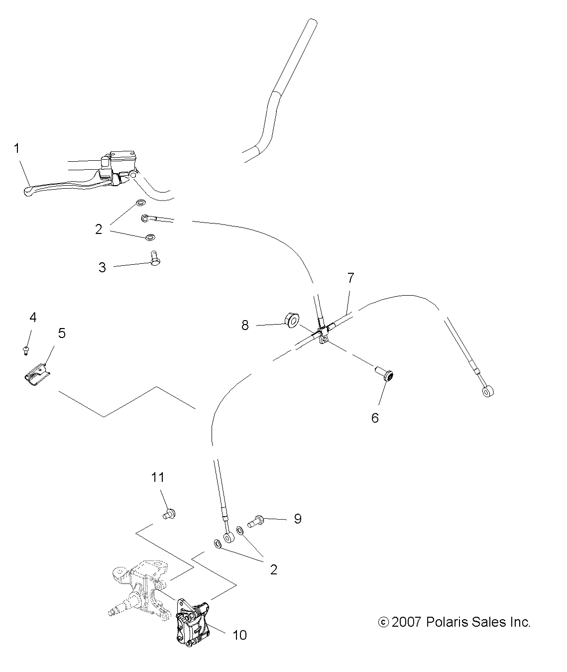 Foto diagrama Polaris que contem a peça 1911218