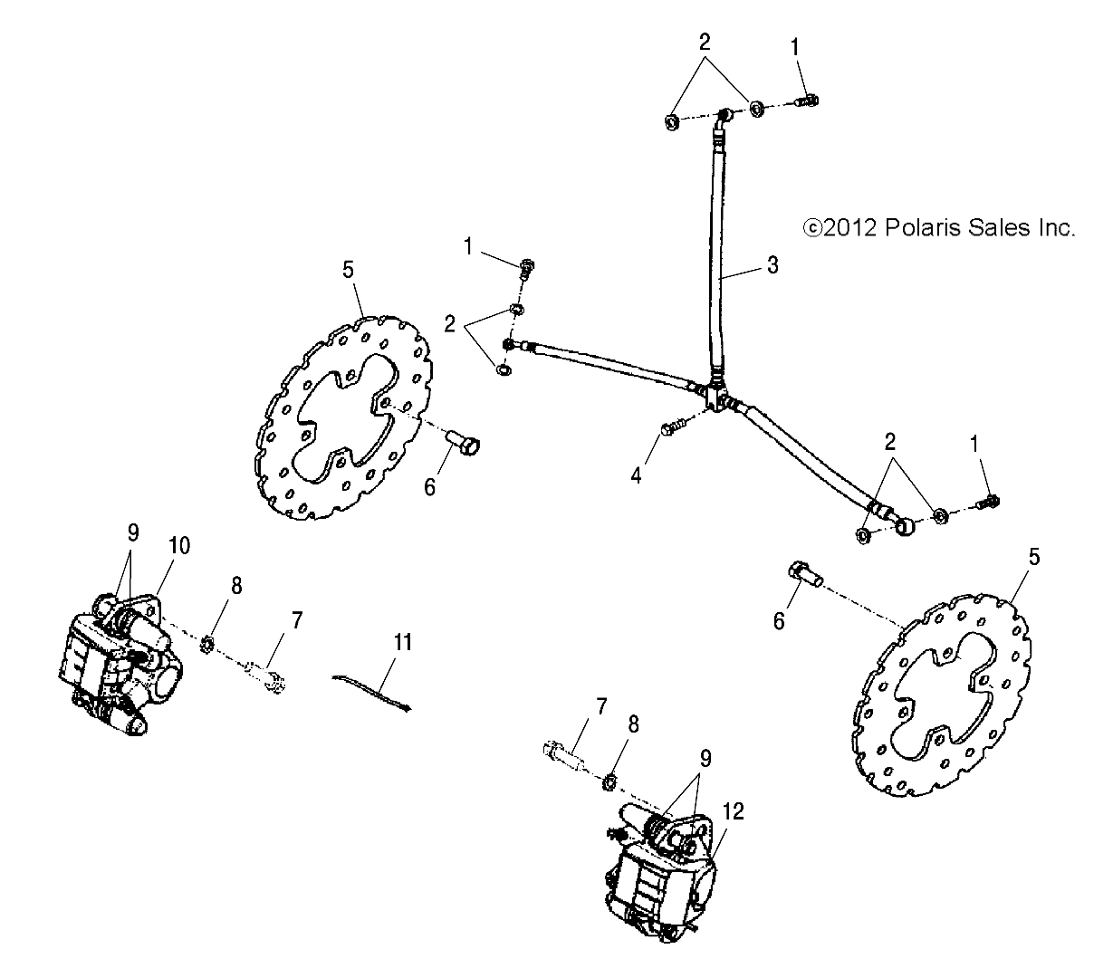 Foto diagrama Polaris que contem a peça 0453010