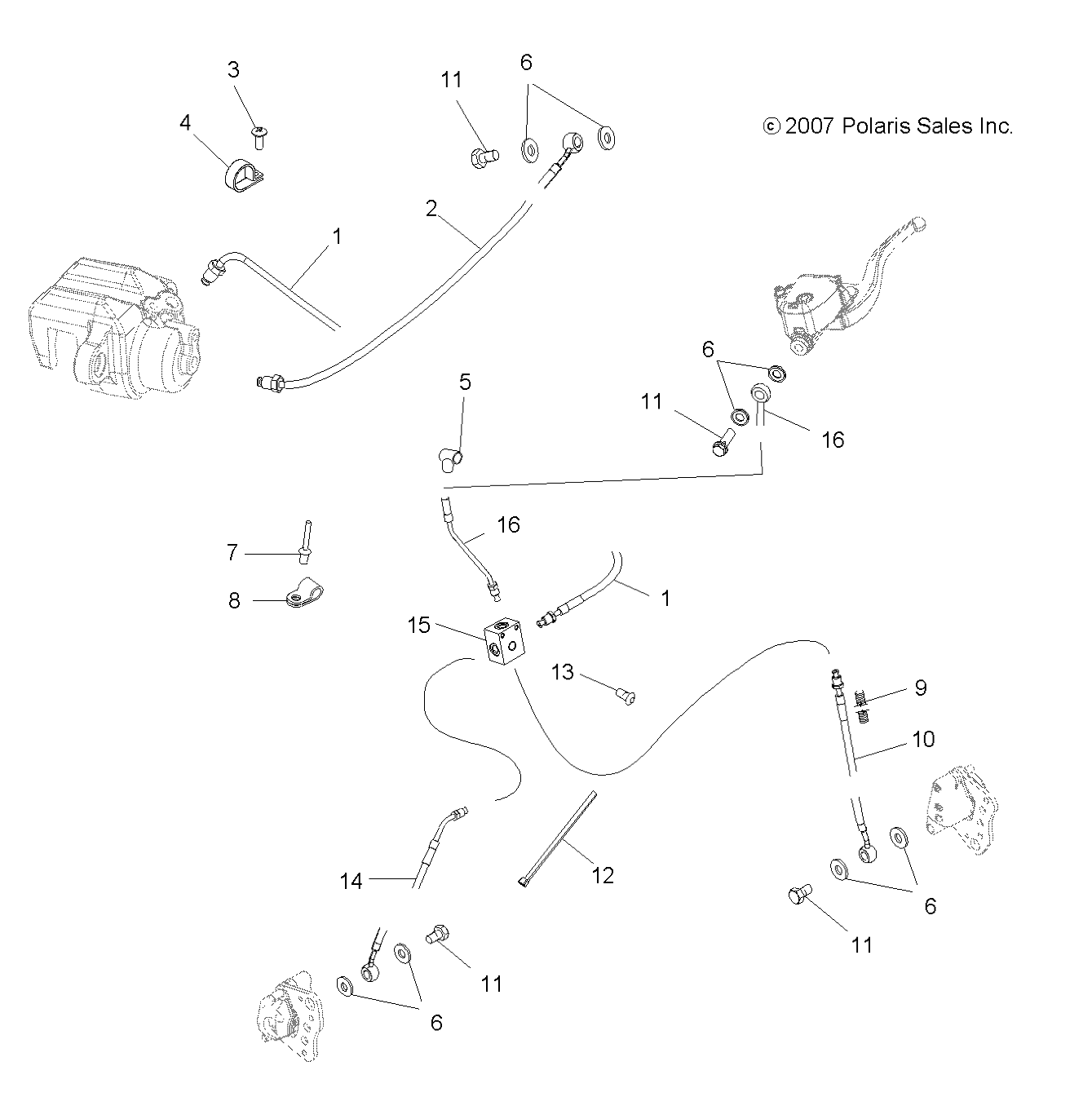 Foto diagrama Polaris que contem a peça 5411297