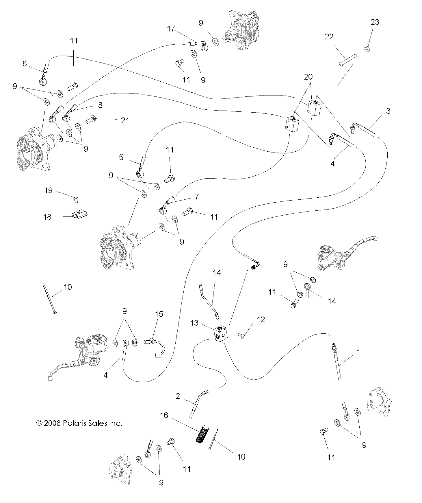Foto diagrama Polaris que contem a peça 4010758