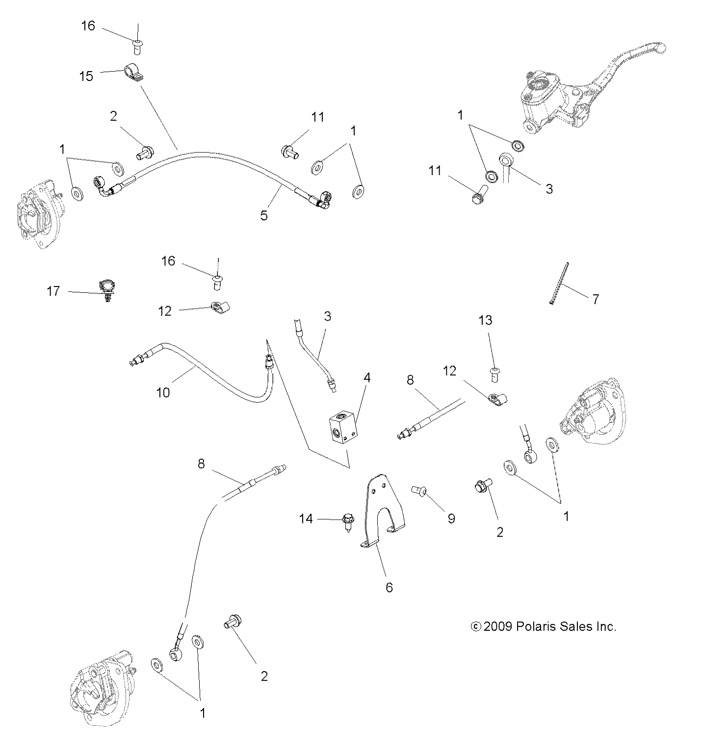 Part Number : 1911561 NON DIFFERENTIAL BRAKE LINE  R