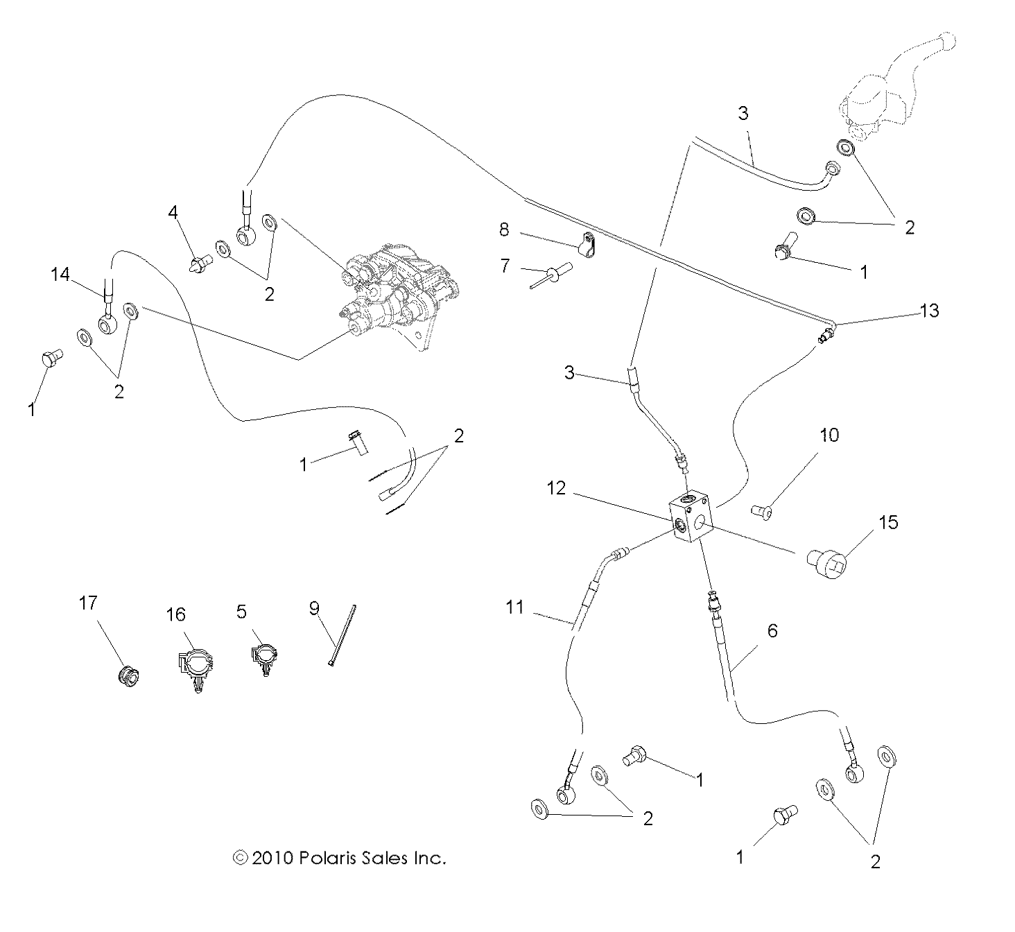 Foto diagrama Polaris que contem a peça 1910770