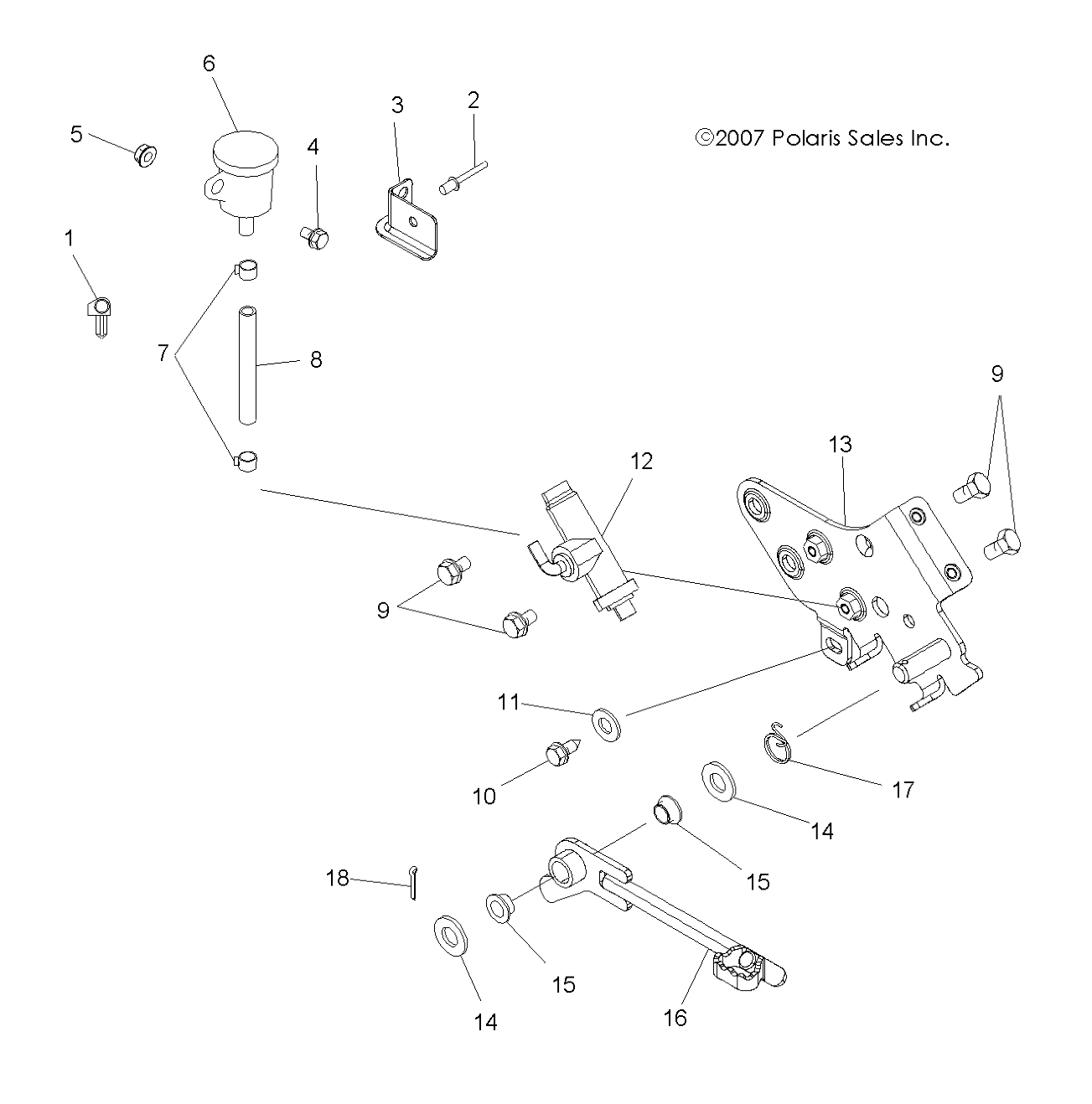 Foto diagrama Polaris que contem a peça 1910798-067