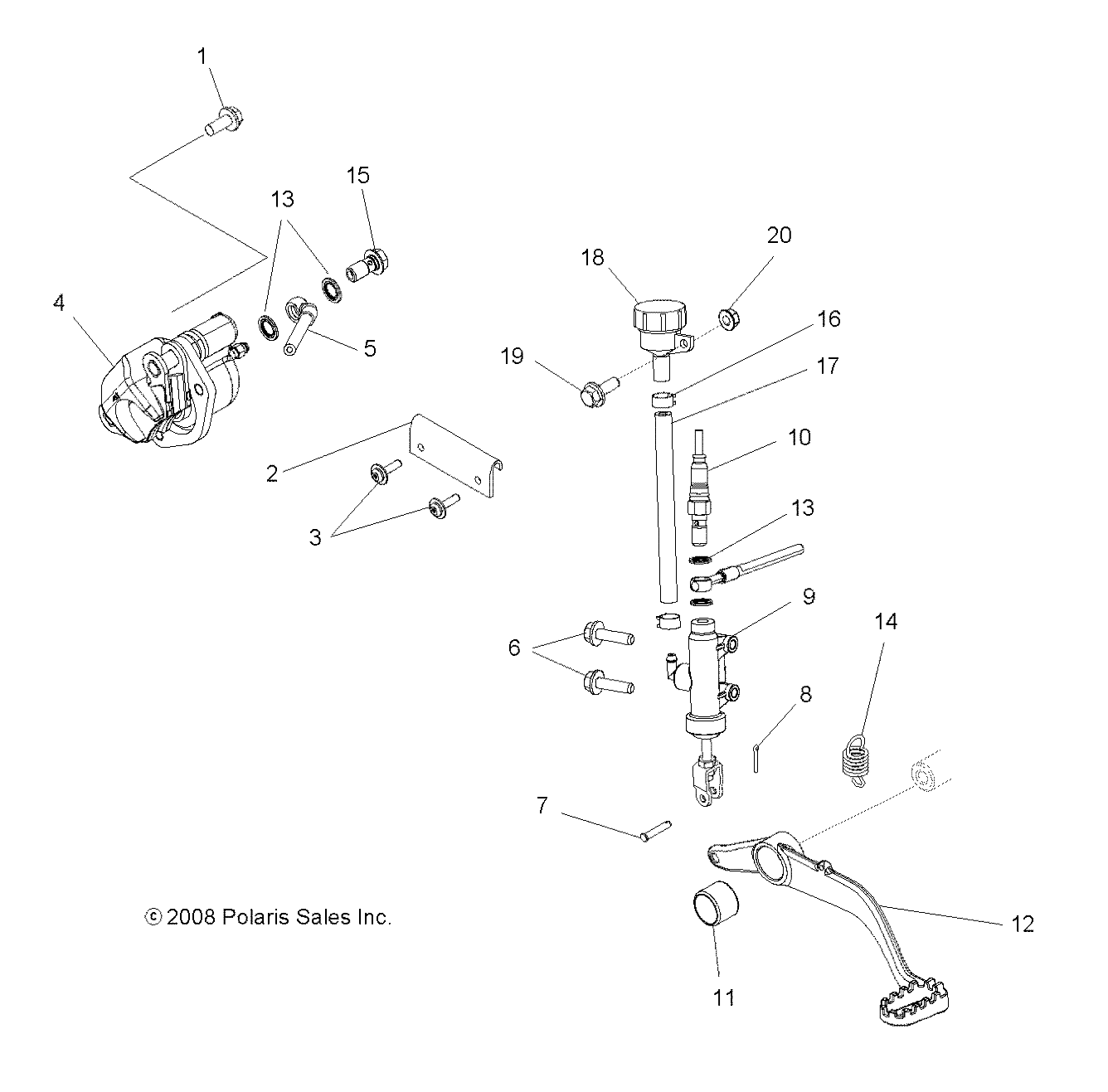 Foto diagrama Polaris que contem a peça 5135976