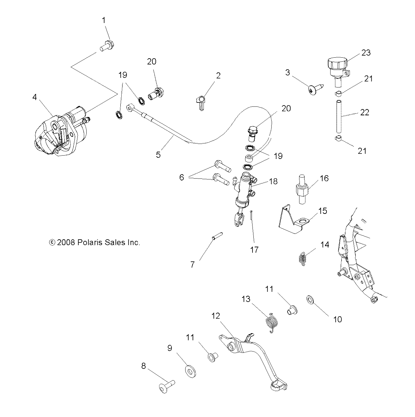 Foto diagrama Polaris que contem a peça 1911004